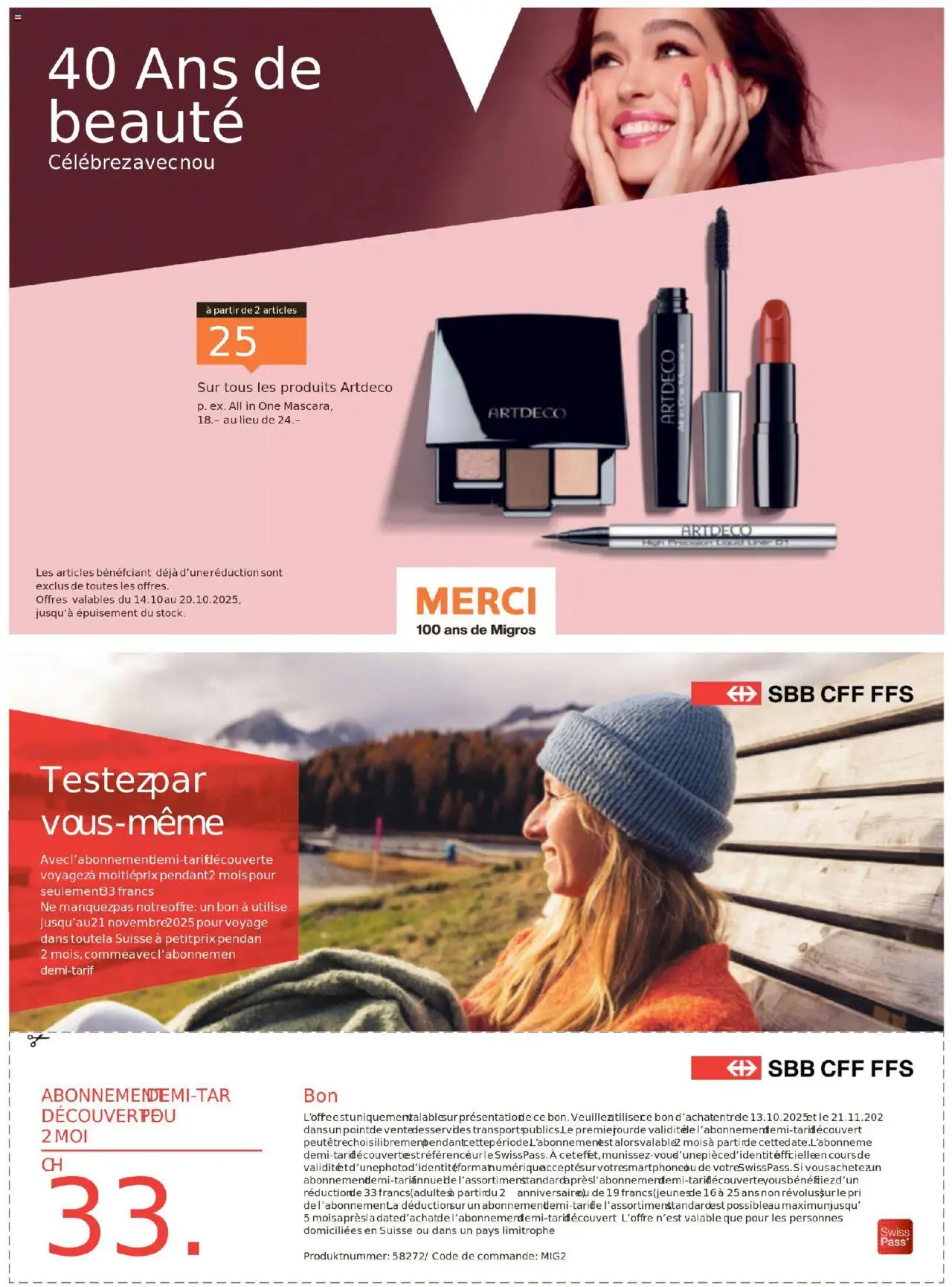 Migros Magazin FR – gültig ab 13.10.2025 | Seite: 14 | Produkte: Mascara