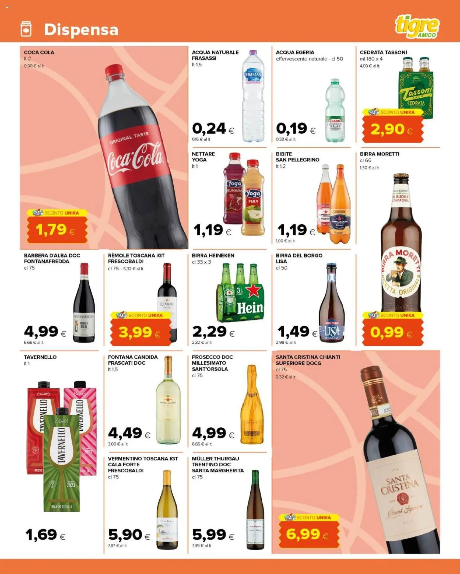 Volantino Tigre del 19.11.2025 | Pagina: 11 | Prodotti: Birra, Prosecco, Bibite, Coca Cola