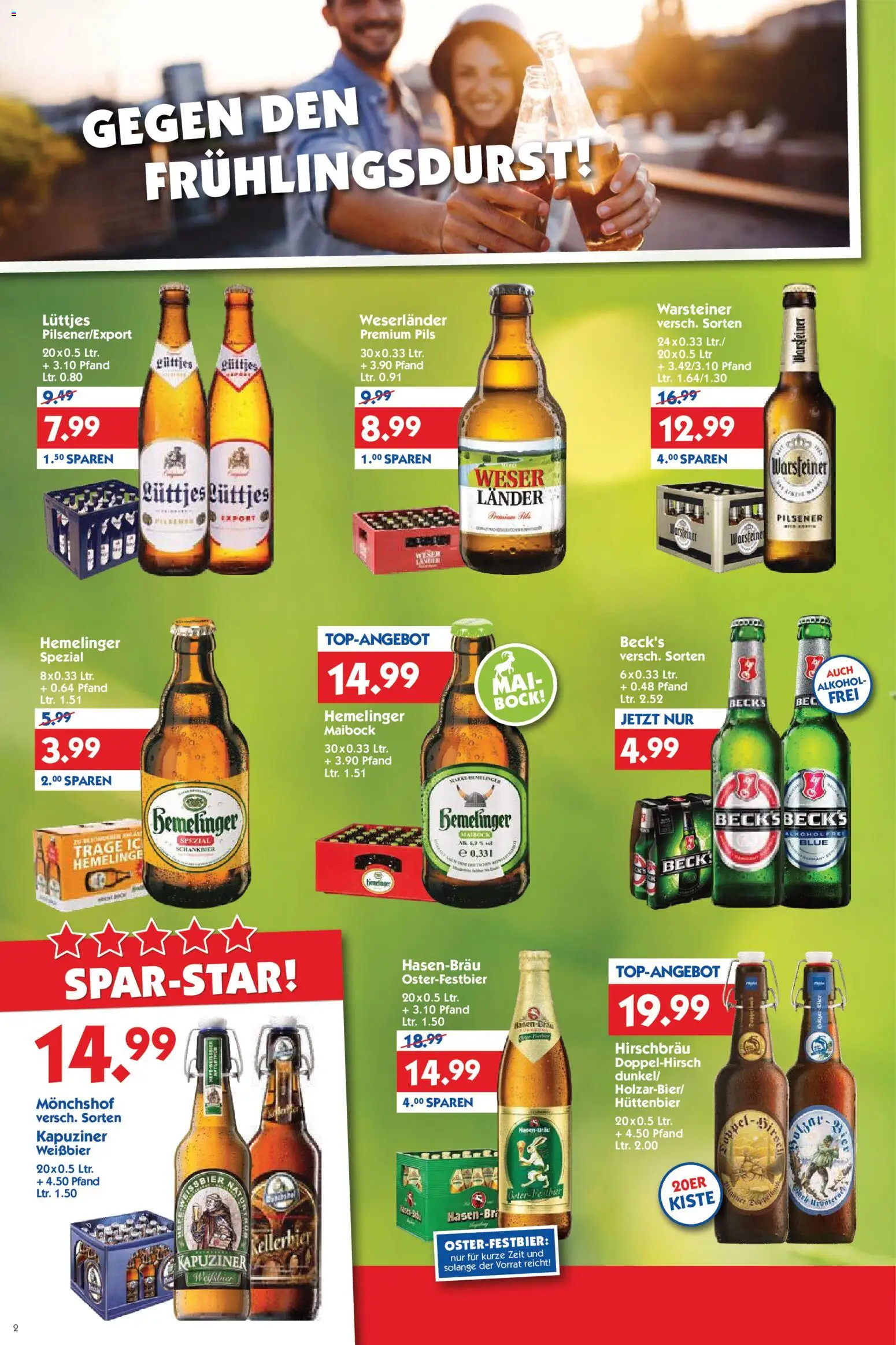 HOL’AB! Prospekt 	 – gültig ab 23.03.2026 | Seite: 2 | Produkte: Monchshof, Weißbier, Pils, Warsteiner