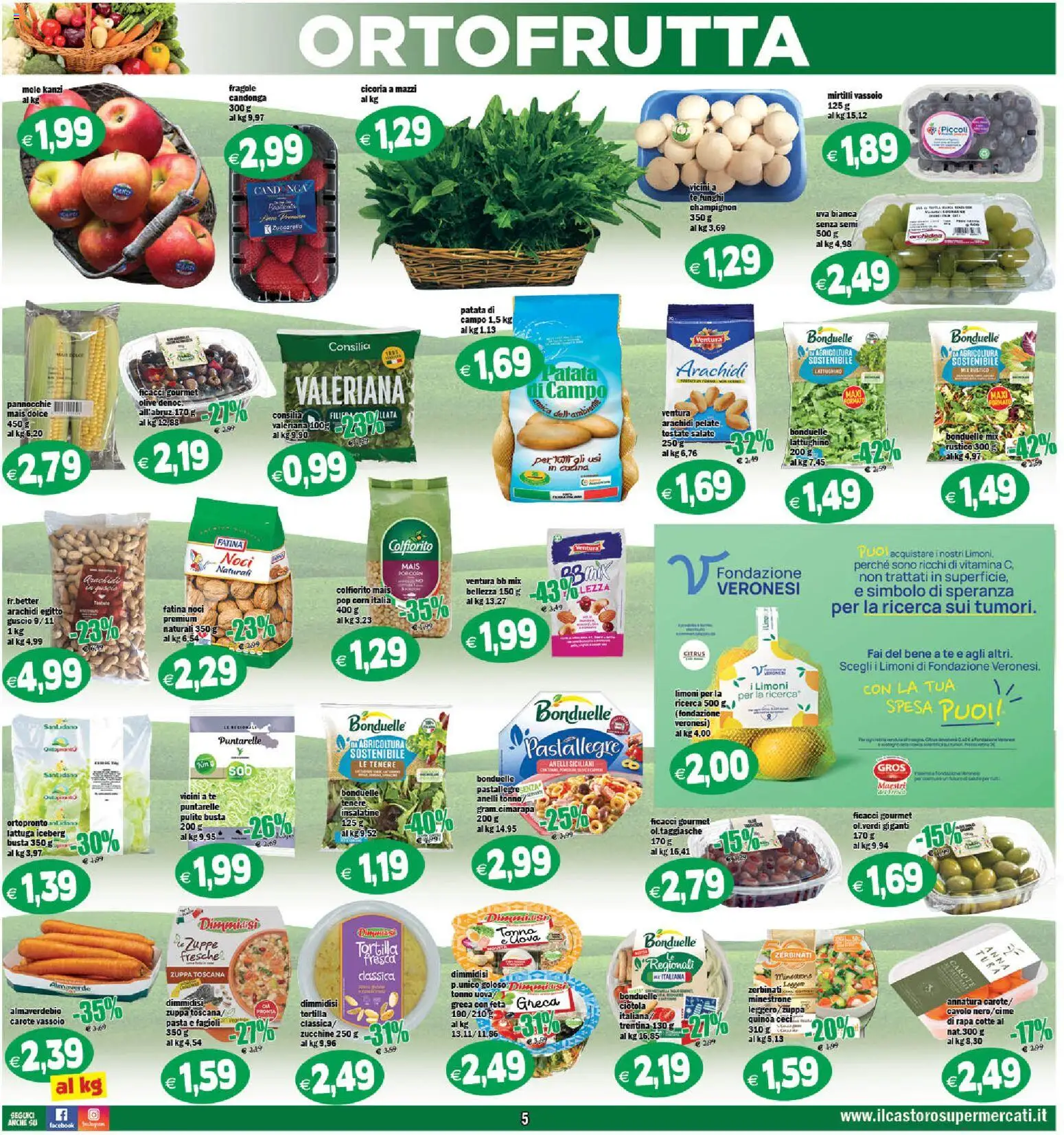 Volantino Il Castoro del 17.04.2026 | Pagina: 5 | Prodotti: Tè, Pasta, Mirtilli, Feta