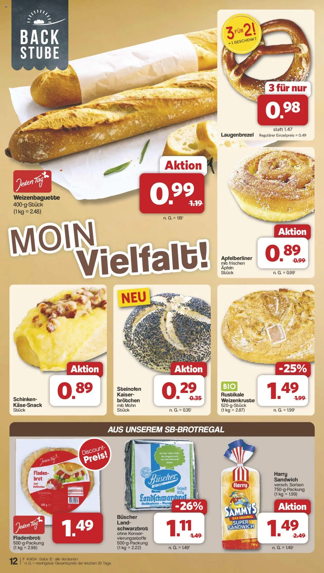 Famila Nordwest Prospekt 	 - gültig ab dem 18.08.2025 | Seite: 13 | Produkte: Brot, Schinken