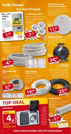 Sonderpreis Baumarkt Prospekt 	 ab 02.05.2026 gültig | Seite: 8 | Produkte: Steckdose, Batterie