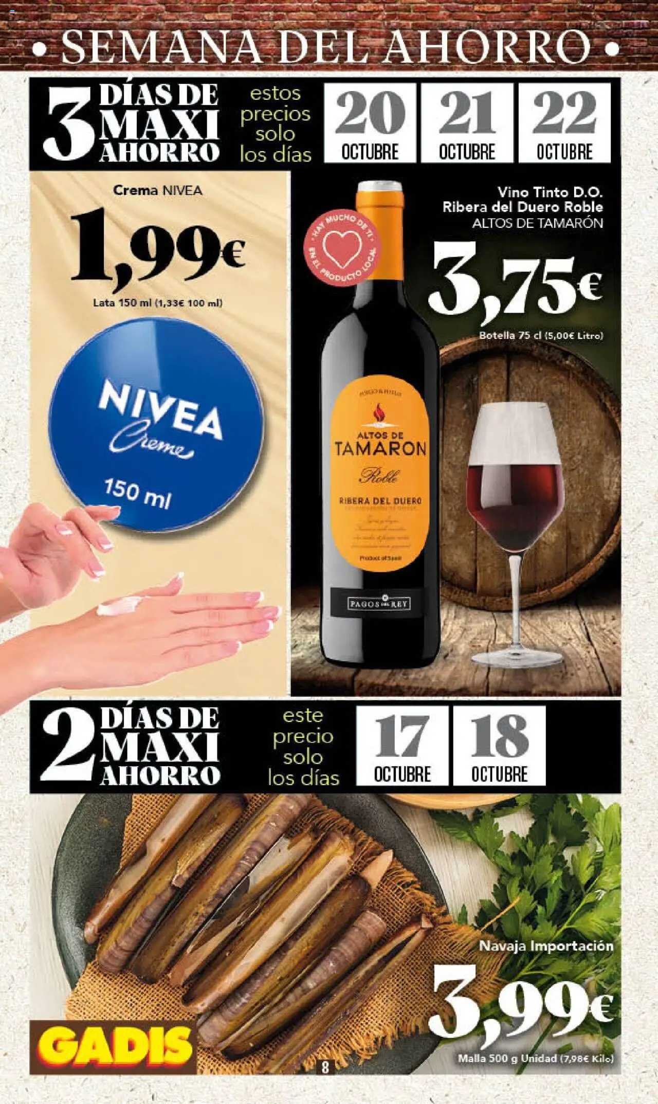 Gadis folleto │ válido desde el 16.10.2025 | Página: 8 | Productos: Vino, Crema