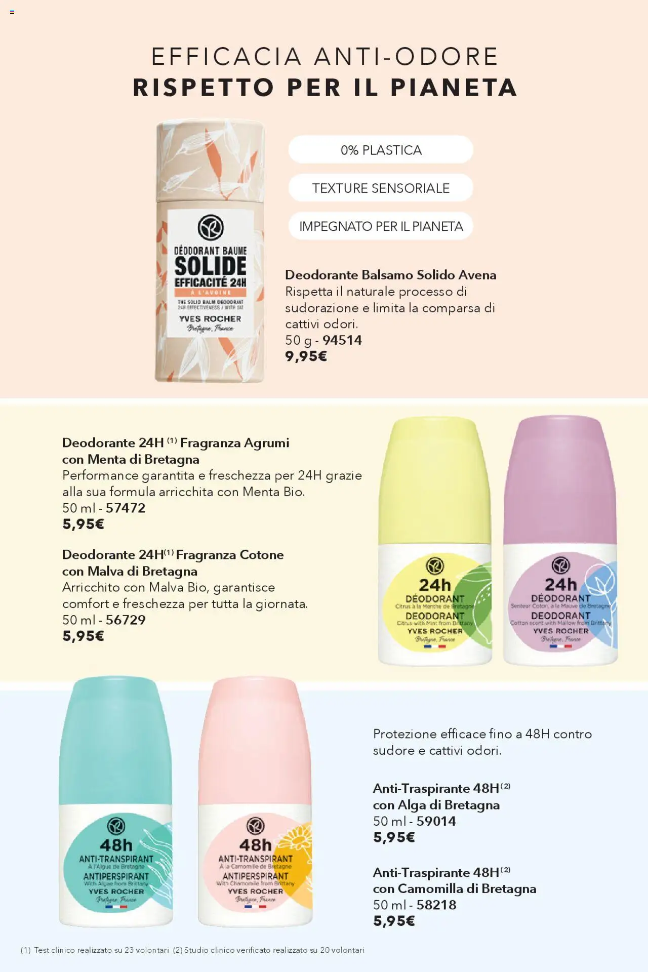 Volantino Yves Rocher del 17.10.2025 | Pagina: 62 | Prodotti: Balsamo, Deodorante, Antitraspirante, The