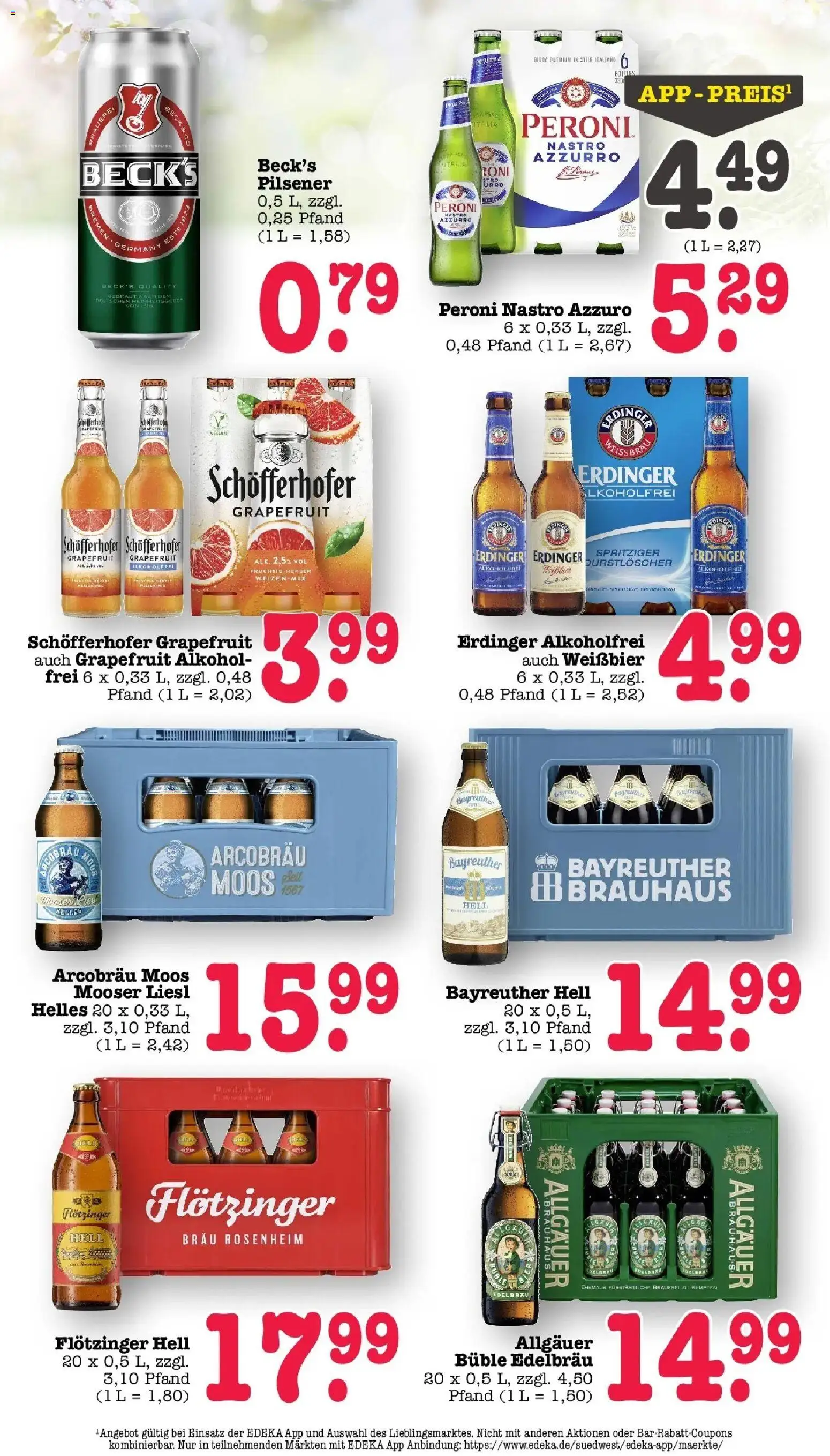 E center Prospekt Mannheim-Wohlgelegen	 – gültig ab 23.03.2026 | Seite: 45 | Produkte: Bayreuther hell, Erdinger, Weißbier, Grapefruit