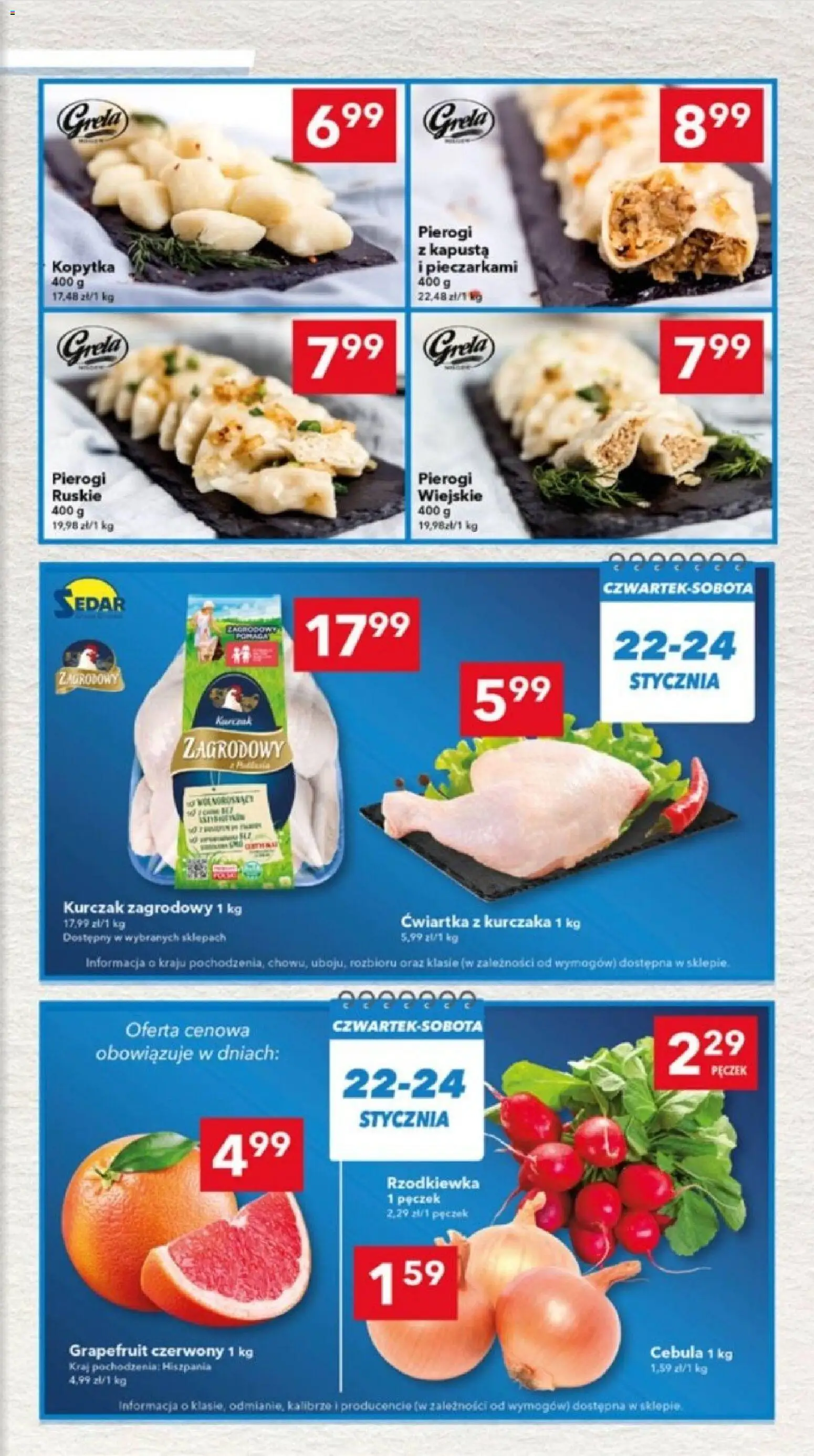 Lewiatan gazetka - Lublin od 22.01.2026 | Strona: 3 | Produkty: Kapusta, Kurczak, Pierogi, Ćwiartka z kurczaka