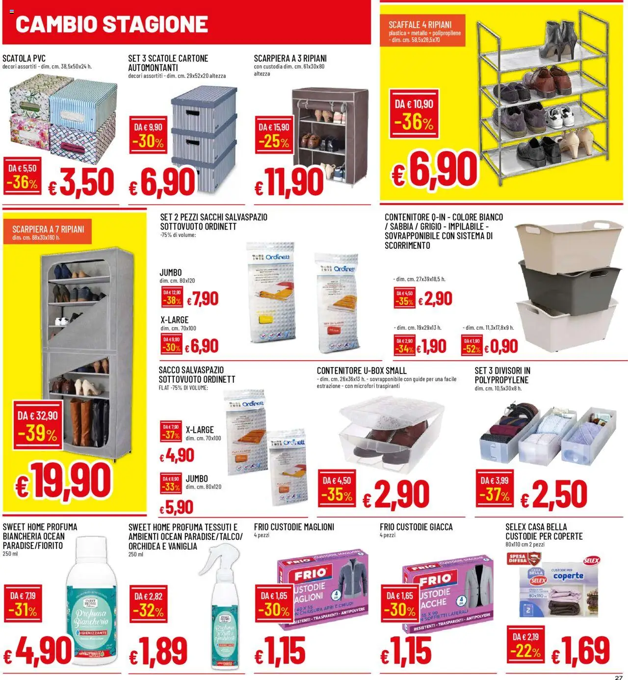 Volantino Galassia del 06.10.2025 | Pagina: 27 | Prodotti: Giacca, Contenitore, Orchidea, Scatola