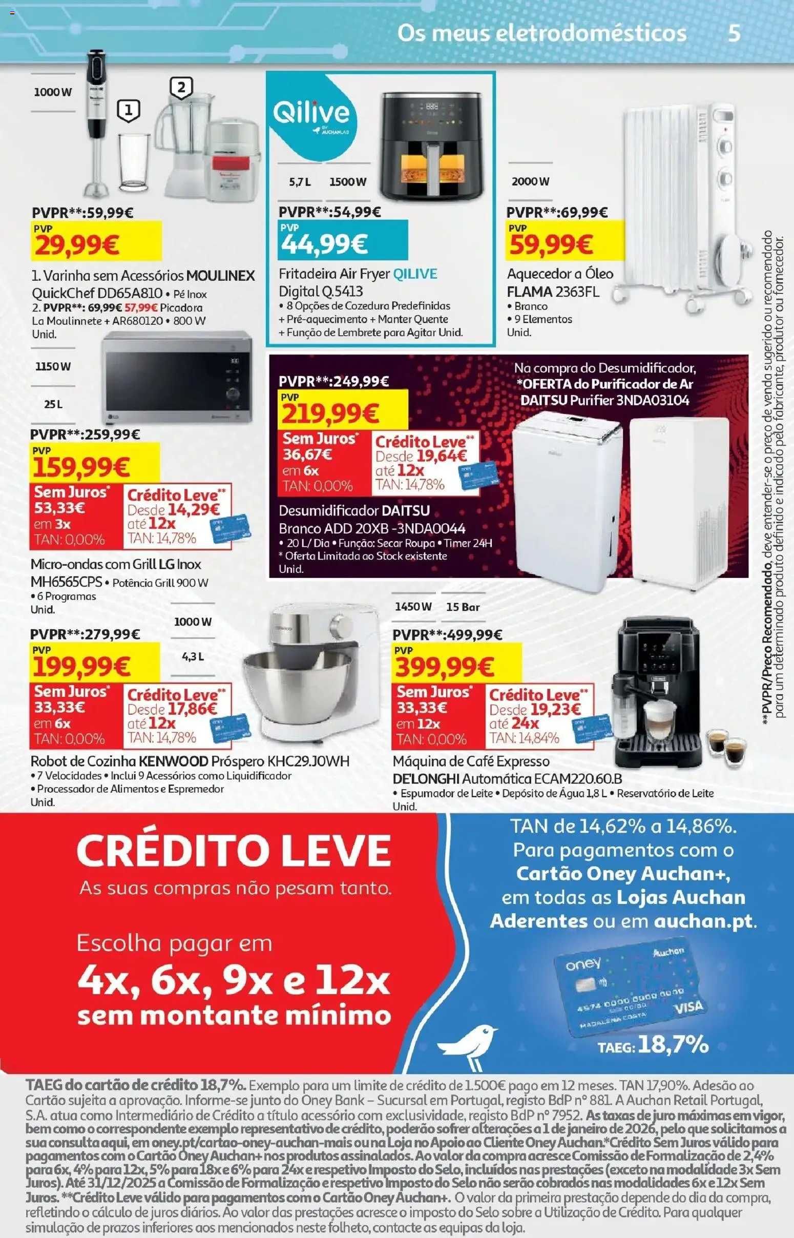 Auchan - O bem-estar começa em casa! │ válido de 26.12.2025 | Página: 28 | Produtos: Aquecedor, Espremedor, Óleo, Café