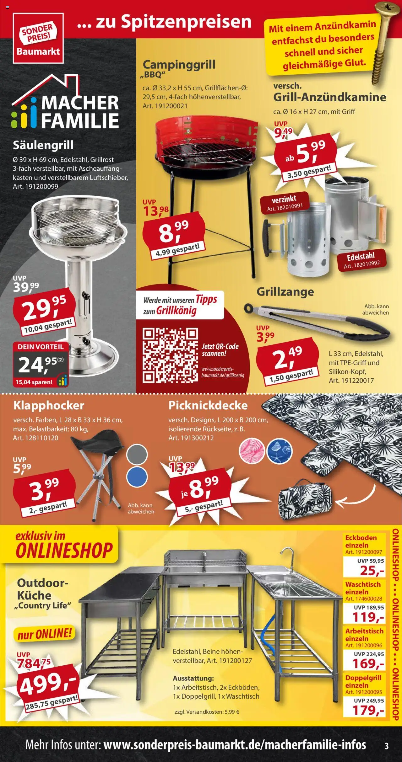 Sonderpreis Baumarkt Prospekt 	 - gültig ab dem 14.06.2025 | Seite: 3 | Produkte: Arbeitstisch, Küche, Waschtisch