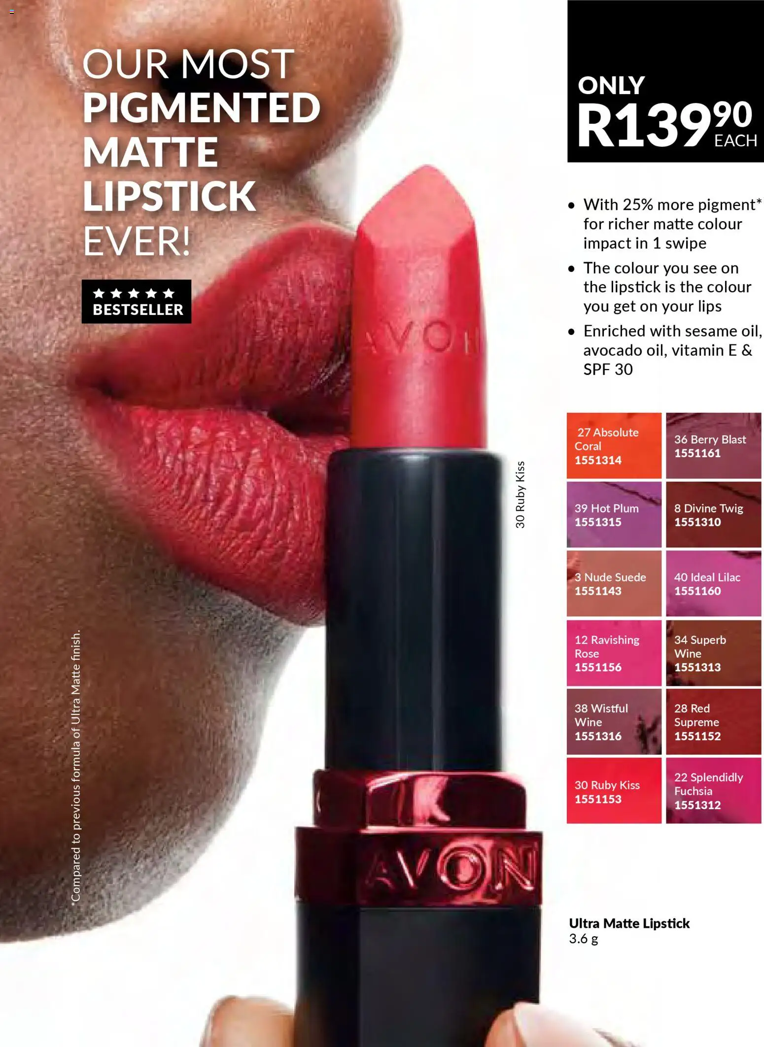 New Avon catalogue – valid from 01.12.2025 | Page: 53 | Products: Wine, Lipstick
