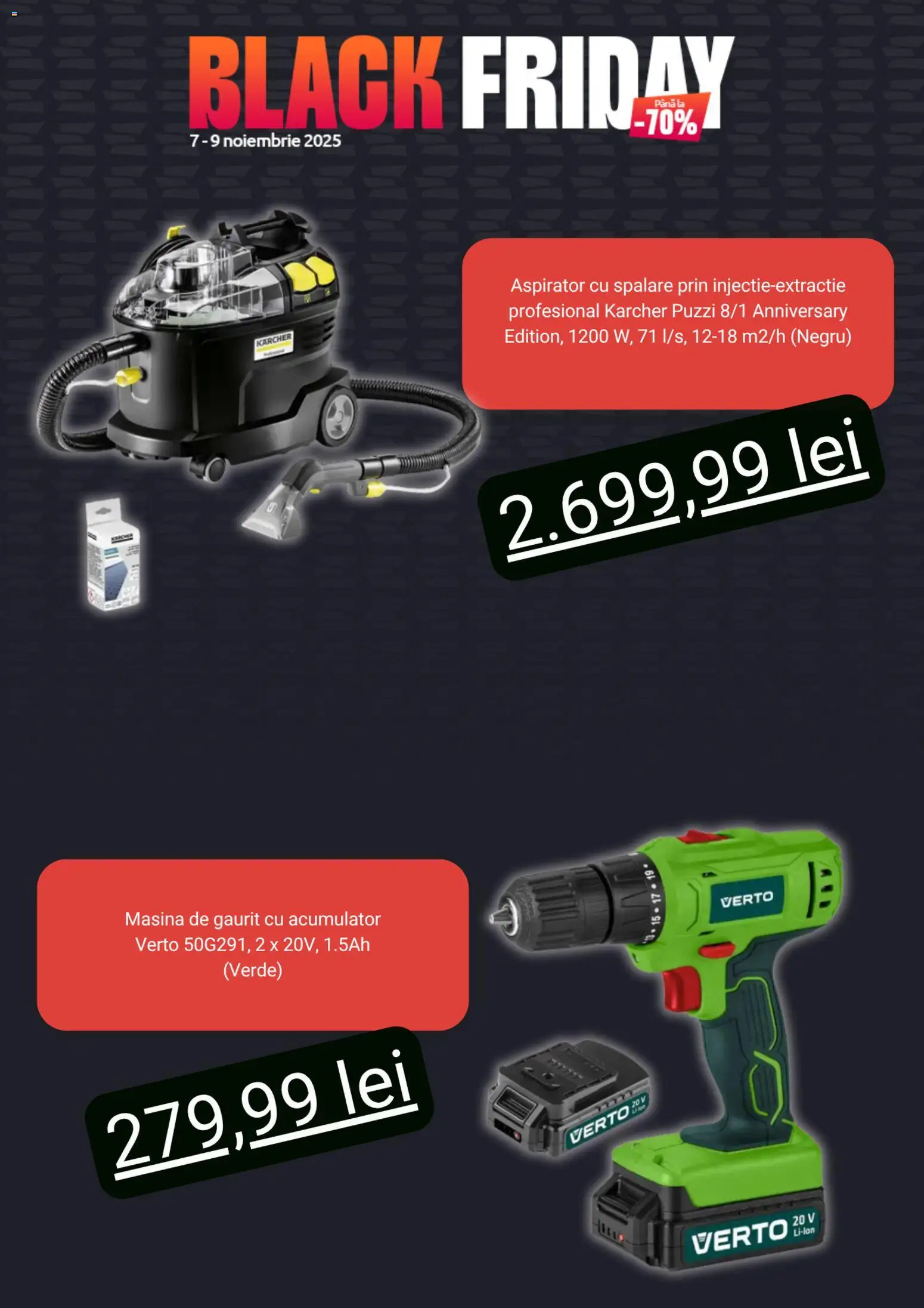 Noul catalog evoMag – valabil de la 07.11.2025 | Pagină: 7 | Produse: Mașină de găurit, Aspirator