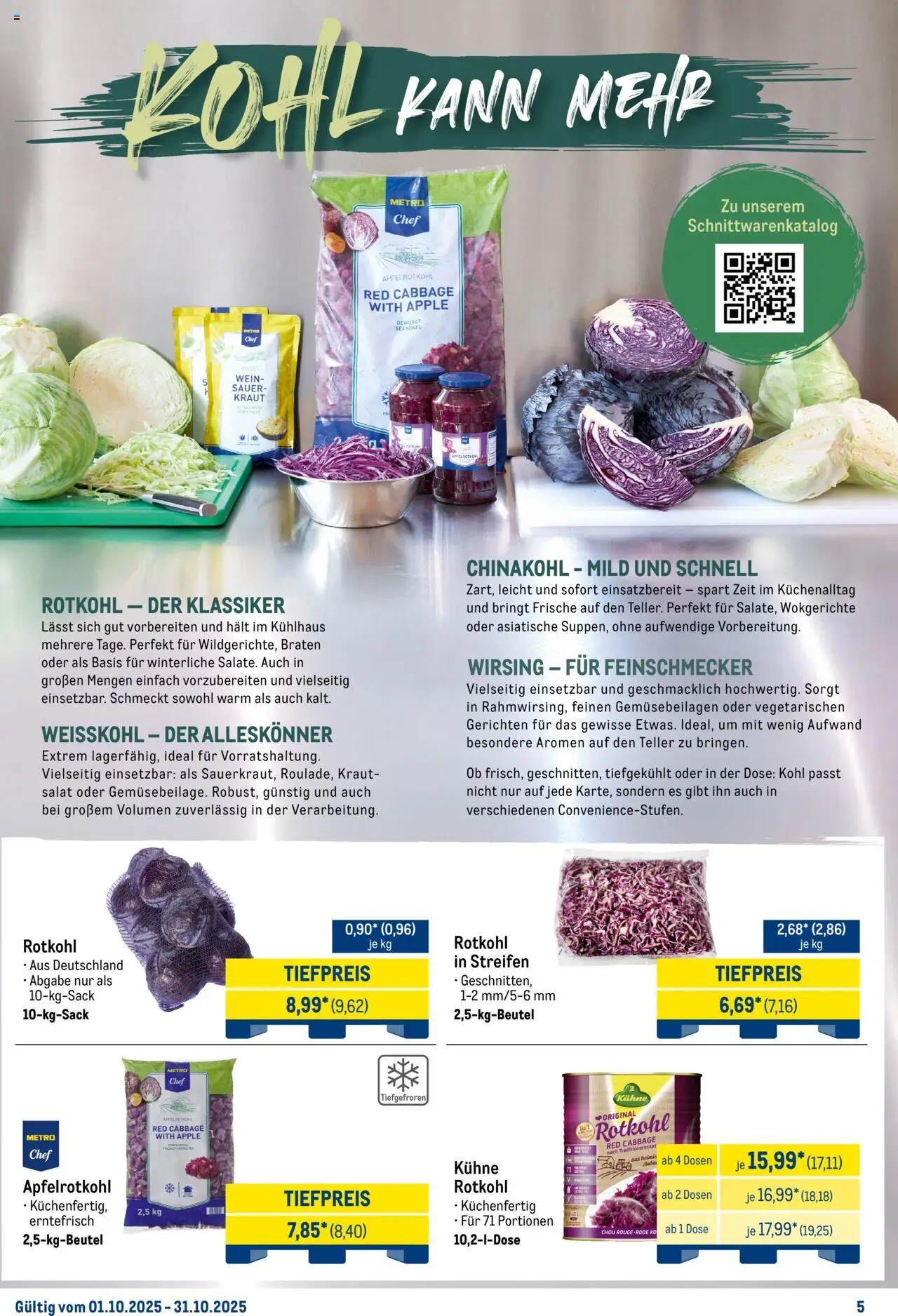 Metro Monats-Menü – gültig ab 01.10.2025 | Seite: 5 | Produkte: Rouge, Apple, Chinakohl, Wein