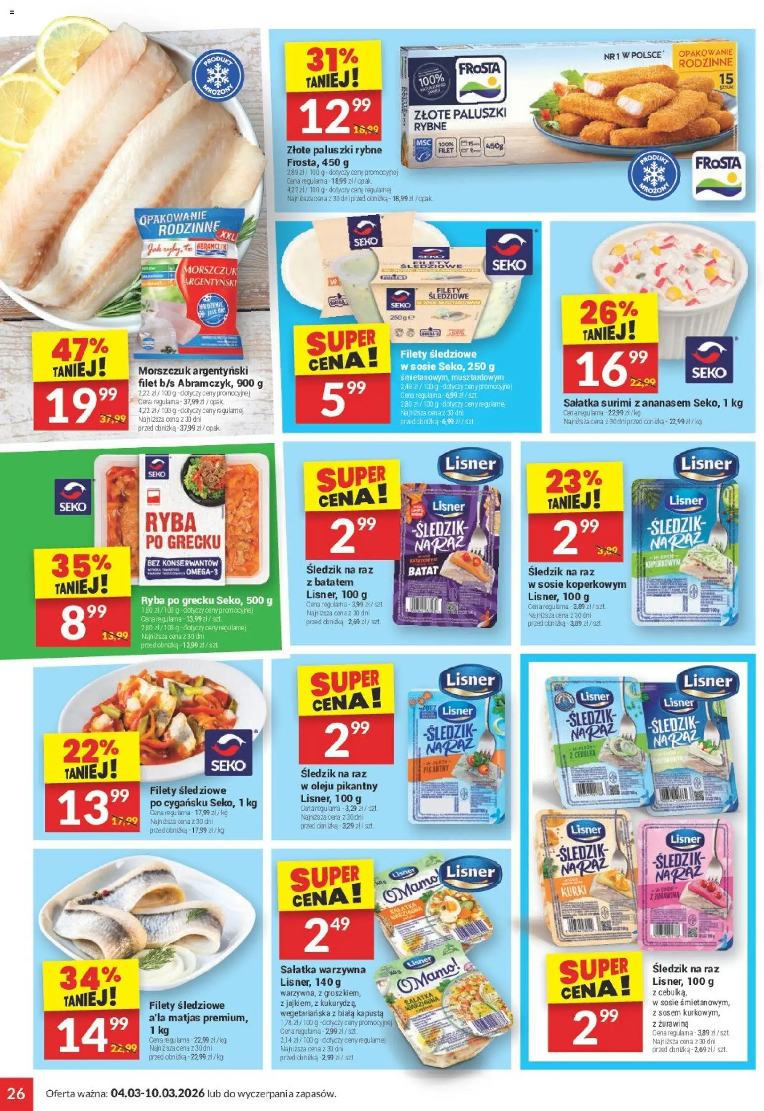Twój Market gazetka od 04.03.2026 | Strona: 26 | Produkty: Kapusta, Surimi, Żurawina, Ryba