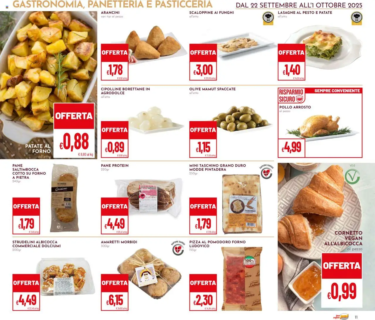 Volantino Pan del 22.09.2025 | Pagina: 11 | Prodotti: Patate, Pomodoro, Funghi, Pesto