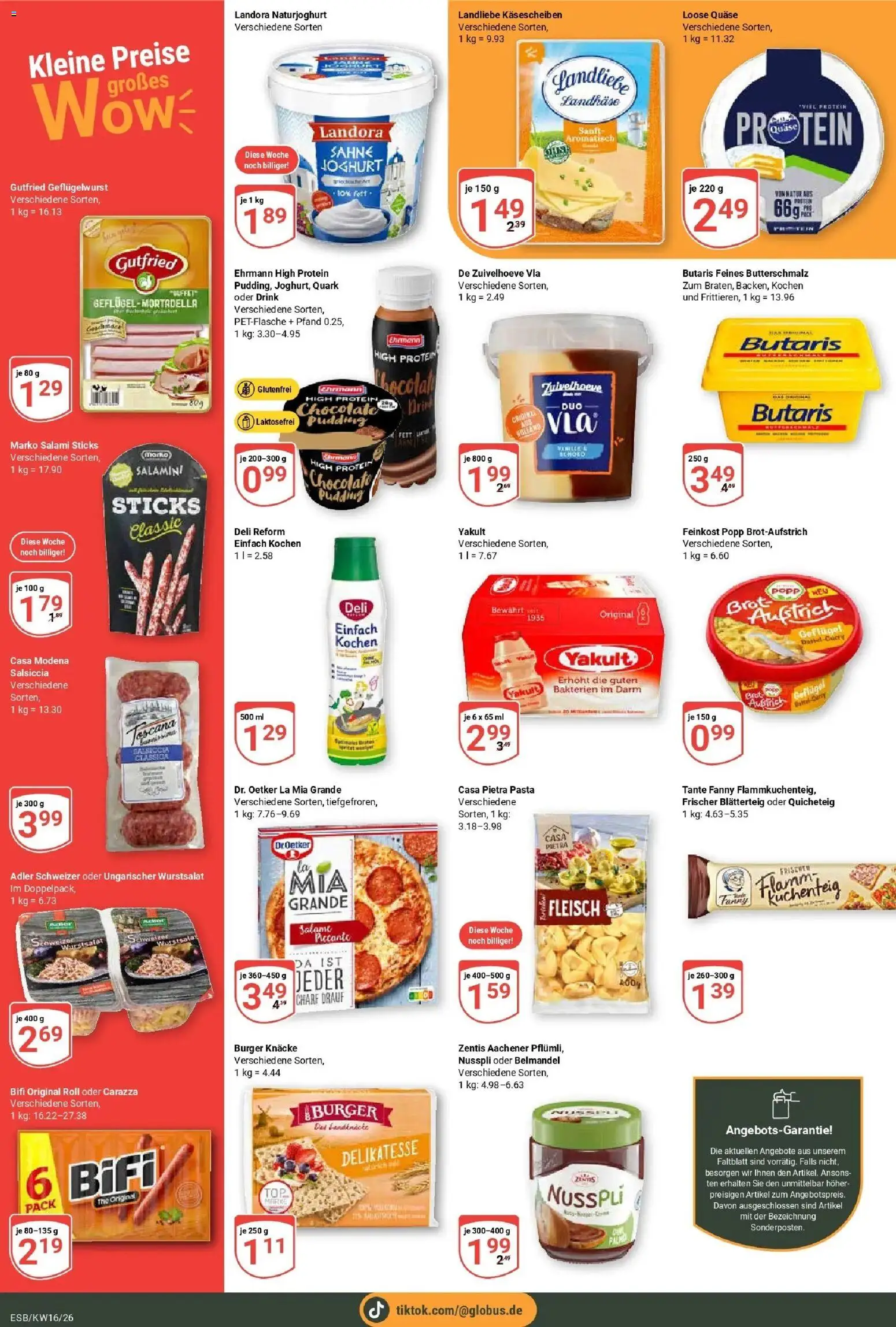 Globus Prospekt Eschborn	 – gültig ab 12.04.2026 | Seite: 2 | Produkte: Butterschmalz, Bifi, Pudding, Sahne