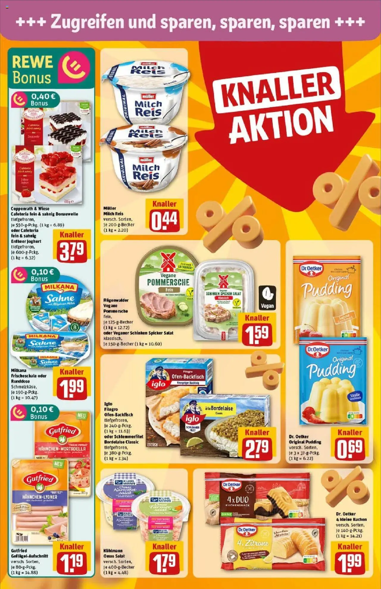 Rewe prospekt Elsterwerda	 - gültig ab dem 24.08.2025 | Seite: 4 | Produkte: Milkana, Iglo, Schinken, Sahne