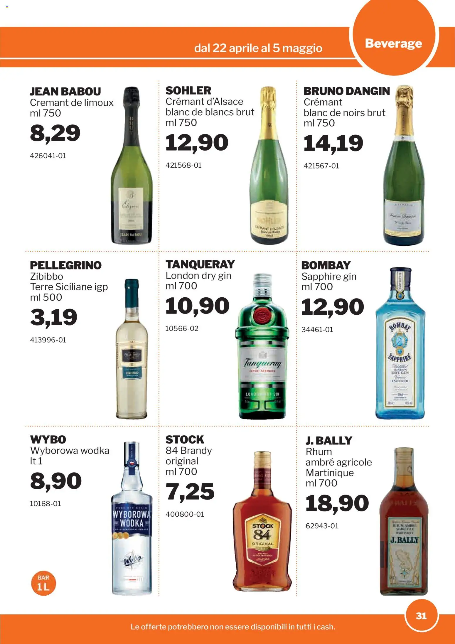 Volantino Sogegross del 22.04.2026 | Pagina: 31 | Prodotti: Gin, Brandy