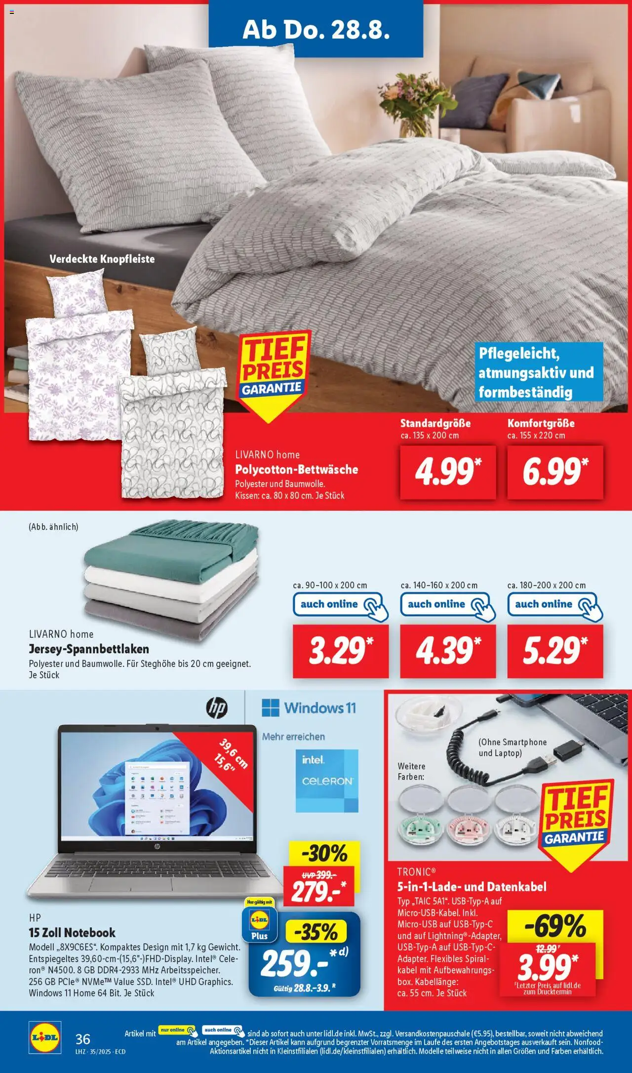Lidl Prospekt 	 - gültig ab dem 25.08.2025 | Seite: 48 | Produkte: Kissen, Laptop, Notebook, Smartphone