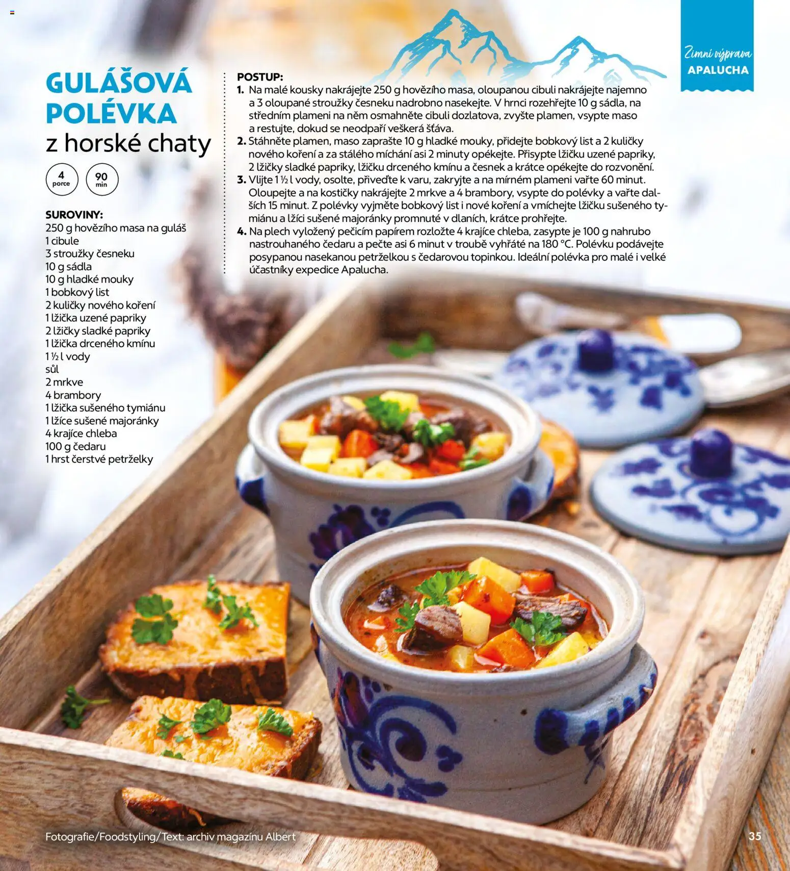 Albert magazín od 01.02.2026 | Strana: 35 | Produkty: Chleba, Lžička, Česnek, Guláš