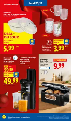 LIDL - Prévisualisation de LIDL catalogue semaine 50 valide à partir de 11.12.2025 | Page: 74 | Produits: Four, Verres a double paroi, Extracteur de jus, Pain