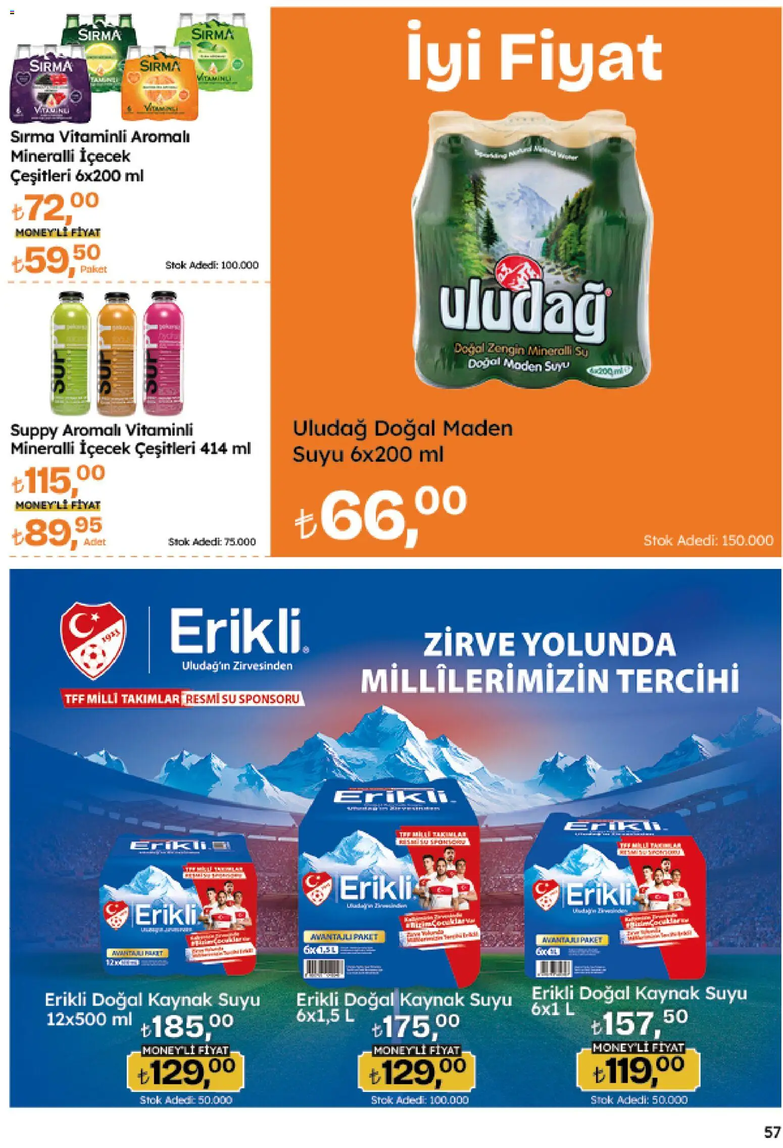 Migros Katalog - Migroskop - 26.03.2026 tarihinden itibaren geçerlidir | Sayfa: 57 | Ürünler: Su
