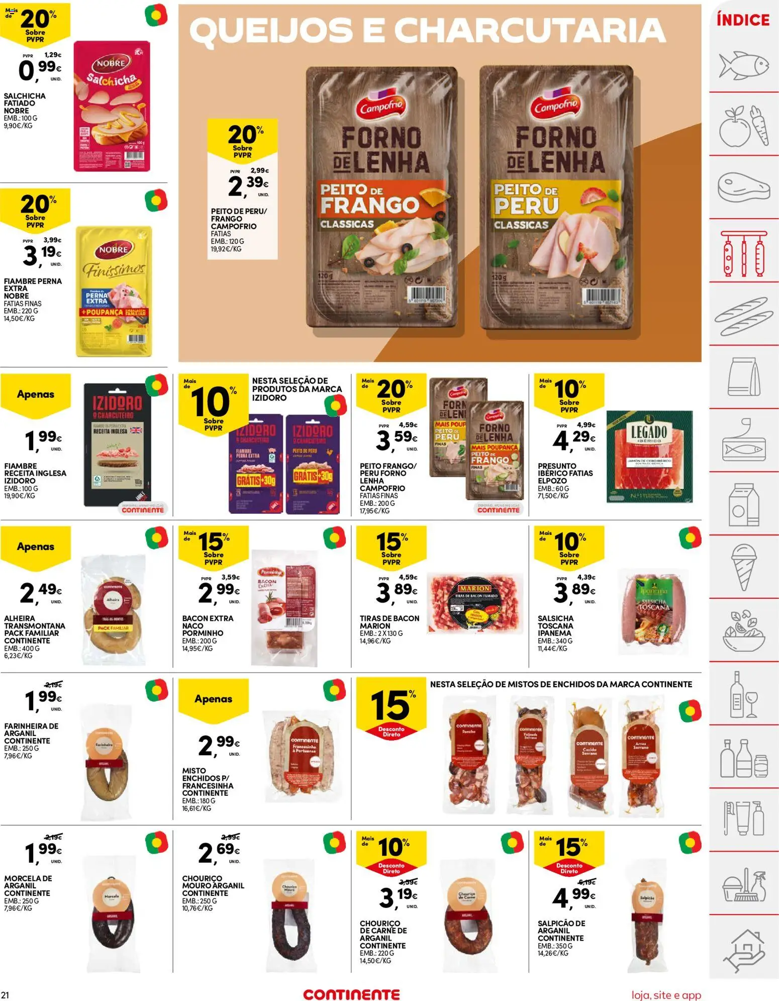 Continente folheto │ válido de 24.02.2026 | Página: 21 | Produtos: Forno, Frango, Peru, Salsicha