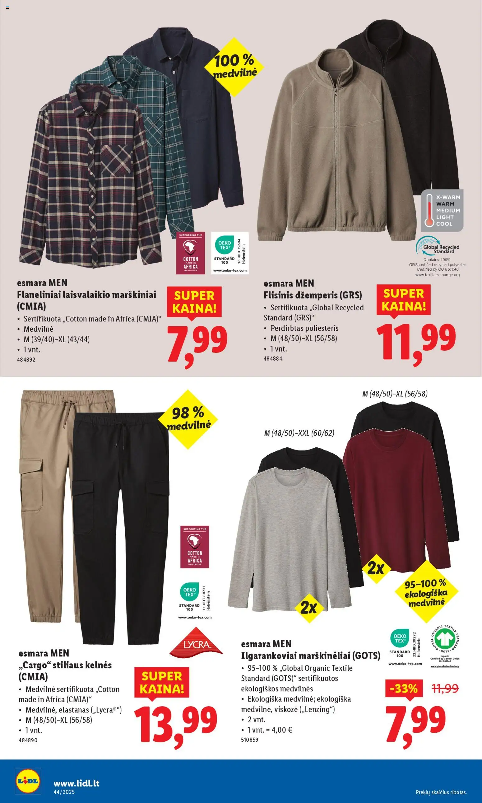 LIDL akcijos nuo 27.10.2025 | Puslapis: 28 | Prekių: Marškiniai, Marškinėliai, Džemperis, Kelnes