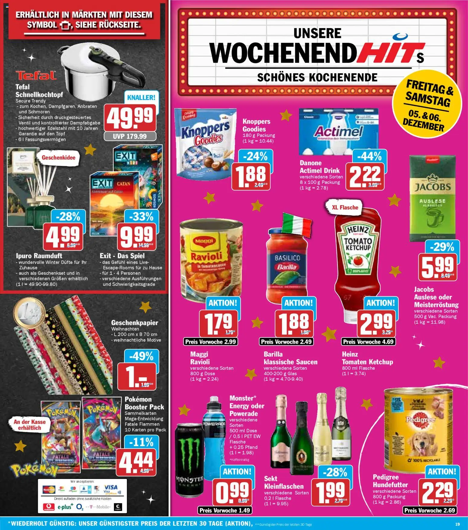 HIT - Berlin – gültig ab 01.12.2025 | Seite: 19 | Produkte: Sekt, Tomaten, Powerade, Knoppers