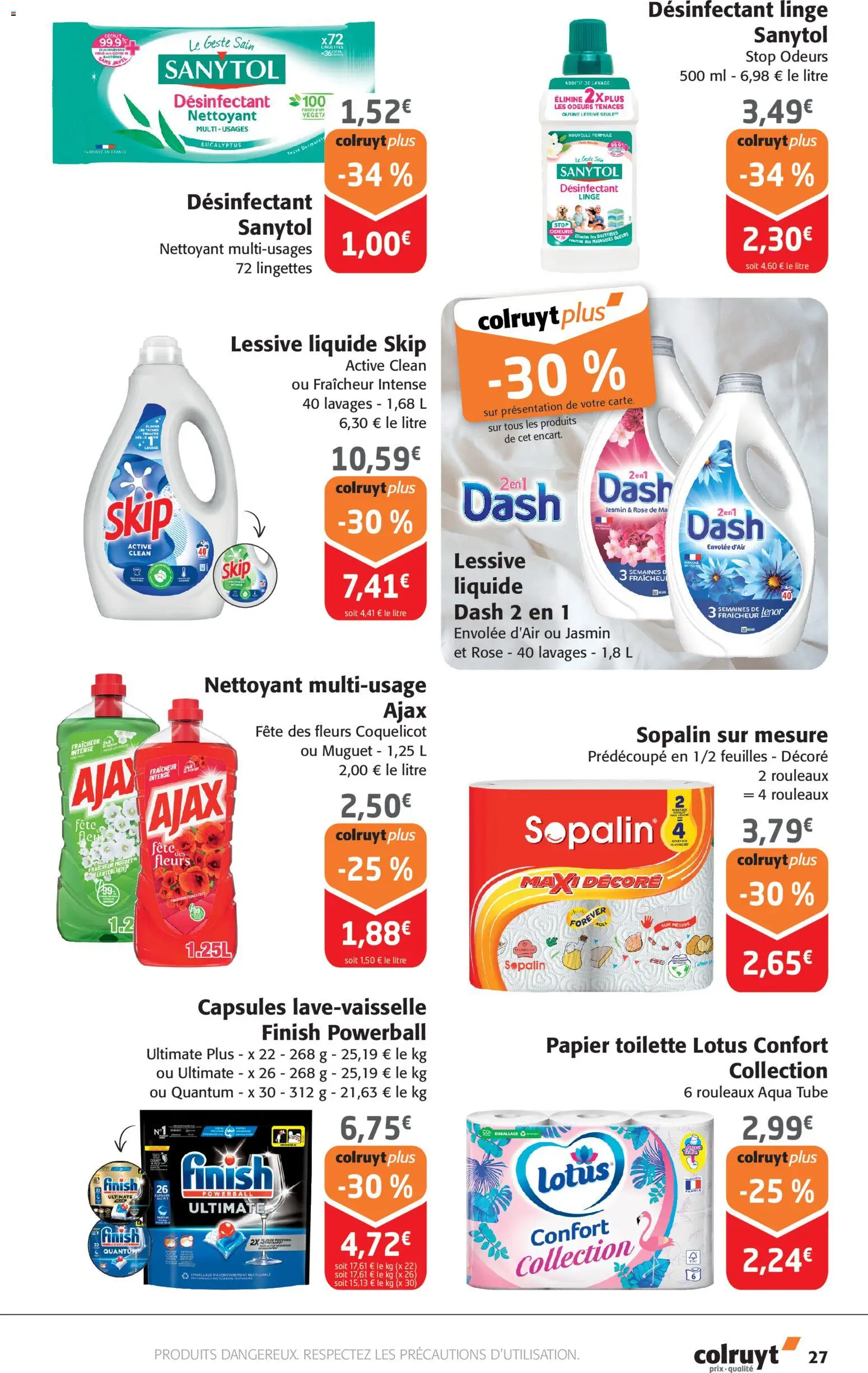 {H1} | Page: 27 | Produits: Lenor, Lessive liquide Skip, Lessive Liquide, Muguet