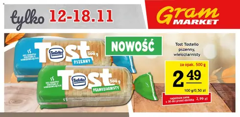 Pogląd oferty "Gram Market Gazetka - Niesłychanie Niskie Ceny" - ważna od 12.11.2025 | Strona: 6 | Produkty: Chleb