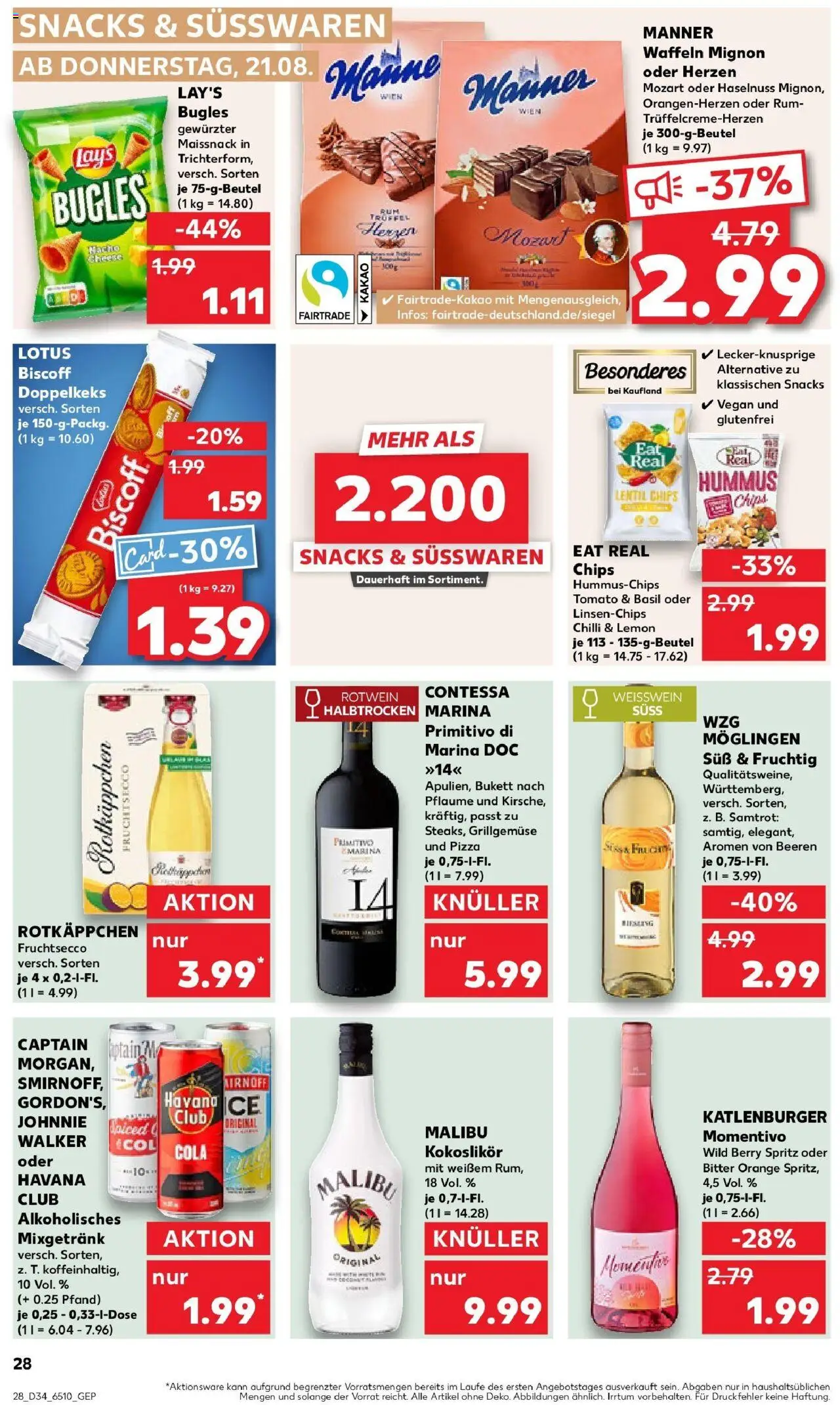 Kaufland prospekt Pulheim	 - gültig ab dem 21.08.2025 | Seite: 28 | Produkte: Havana club, Cola, Pizza, Johnnie walker
