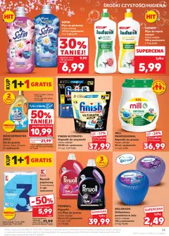 Náhled letáku Kaufland Polsko leták od 16.04.2026 | Strana: 55 | Produkty: Finish, Perwoll, Karty