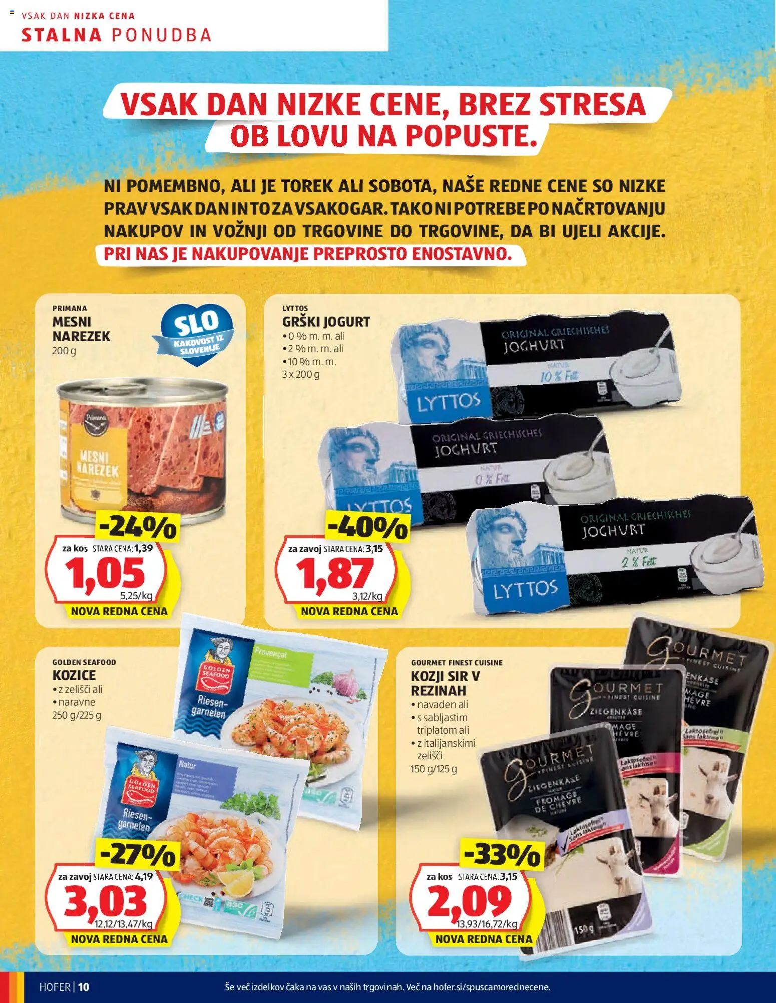Novi Hofer katalog ponudbe – veljaven od 13.11.2025 | Stran: 10 | Izdelki: Grški jogurt, Kozice, Sir, Jogurt