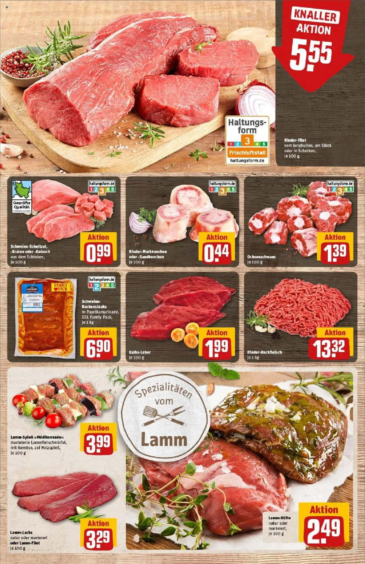 Rewe prospekt Buxtehude	 – gültig ab 01.09.2025 | Seite: 11 | Produkte: Nackensteaks, Rinderfilet, Kalbsleber, Gulasch