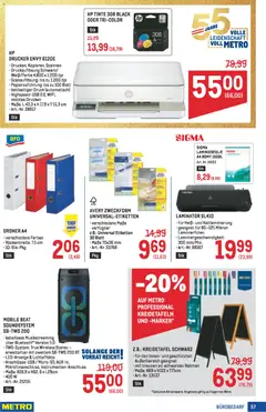 Metro angebote Profi ab 16.04.2026 gültig | Seite: 57 | Produkte: Drucker, USB, Laminator