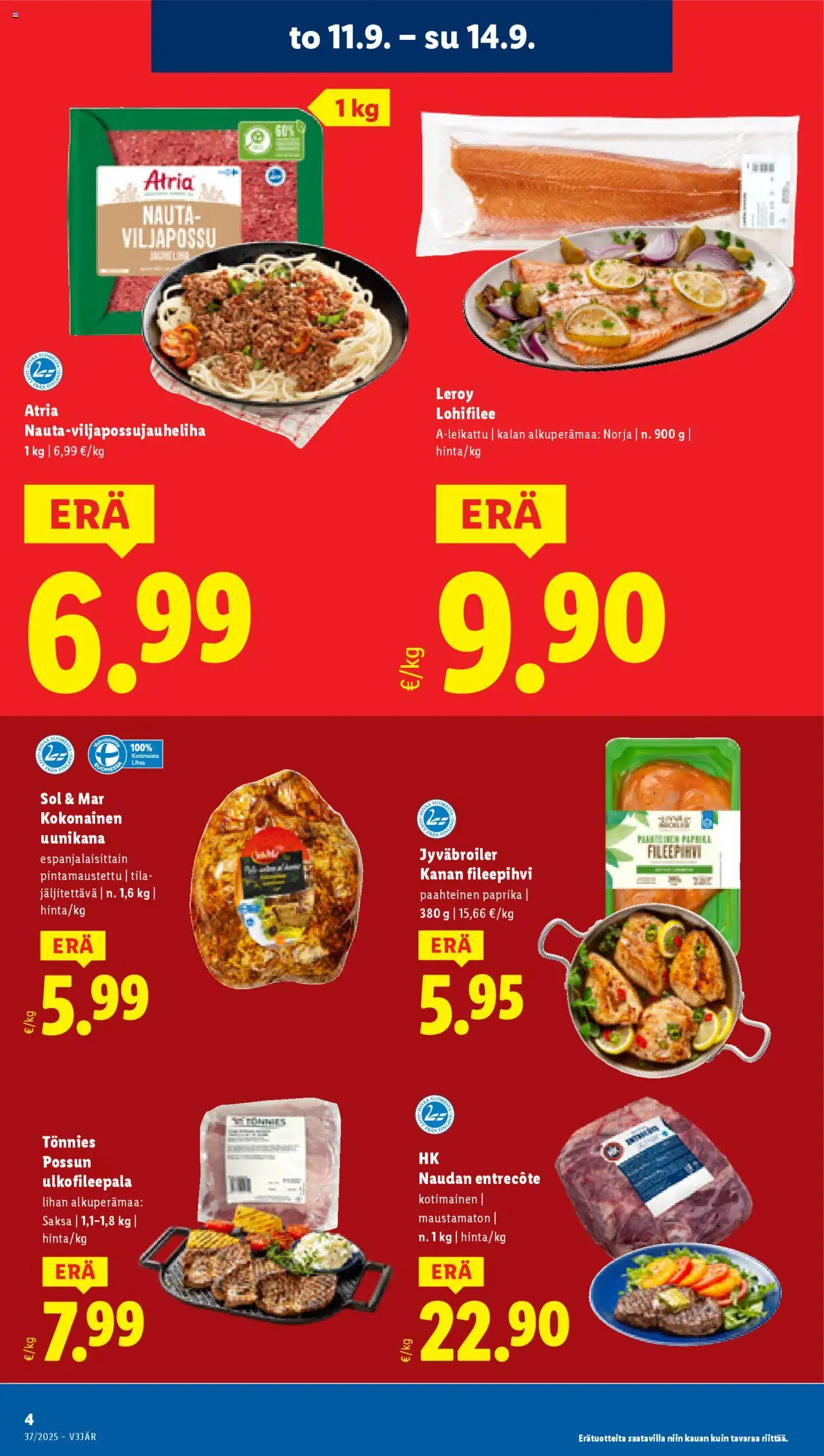 Lidl tarjoukset - Helsinki – voimassa 11.09.2025 alkaen | Sivu: 6 | Tuotteet: Kokonainen, Paprika, Entrecote