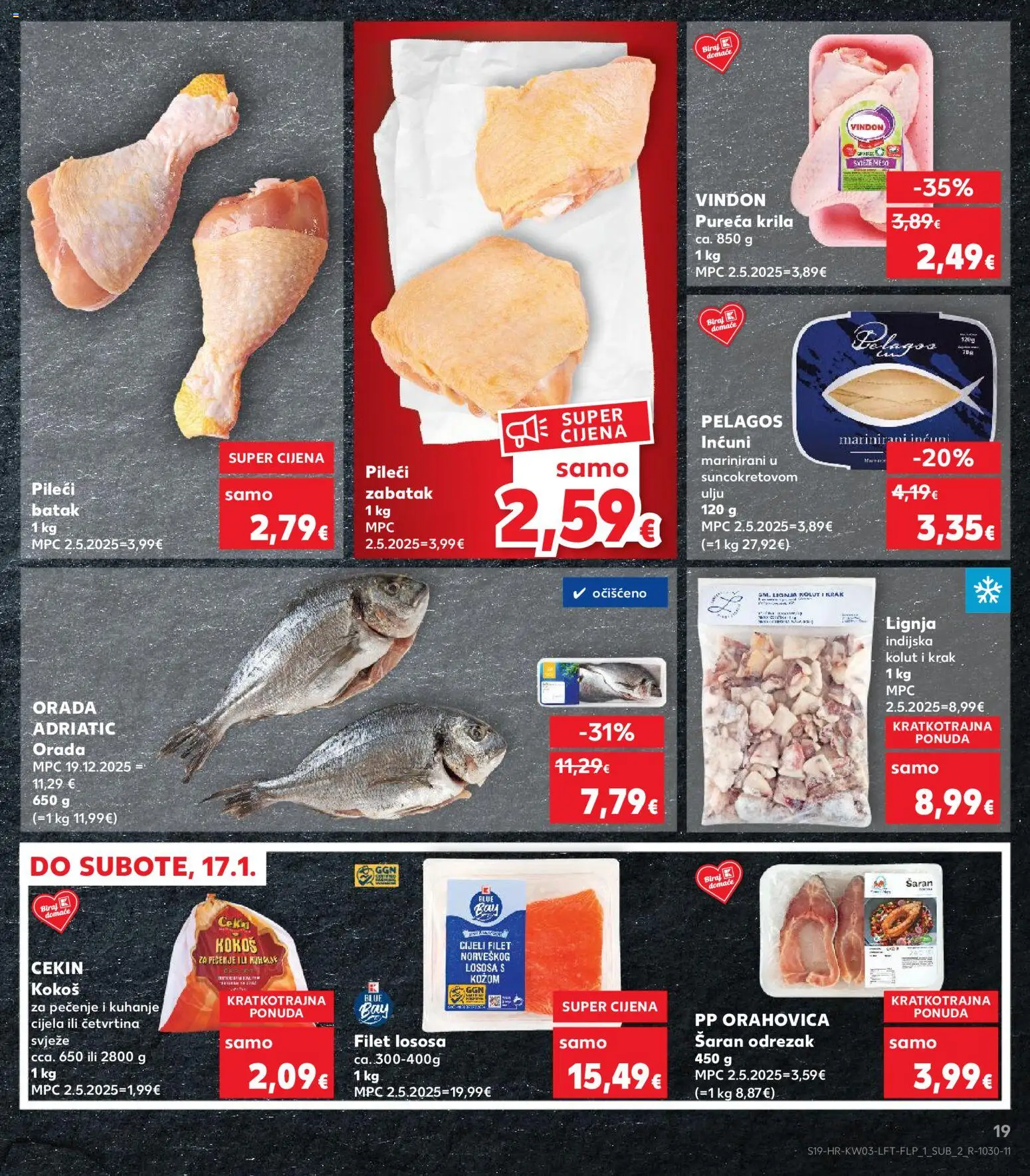 Kaufland katalog | vrijedi od 14.01.2026 | Stranica: 19 | Proizvodi: Šaran, Meso