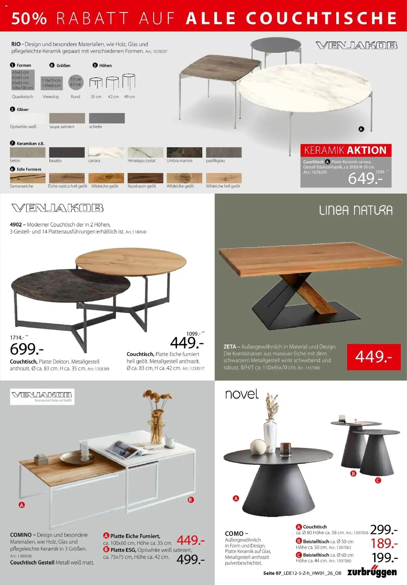 Zurbrüggen - Zurbrüggen: Ihr Einrichtungshaus der Extraklasse – gültig ab 18.01.2026 | Seite: 15 | Produkte: Beistelltisch, Couchtisch