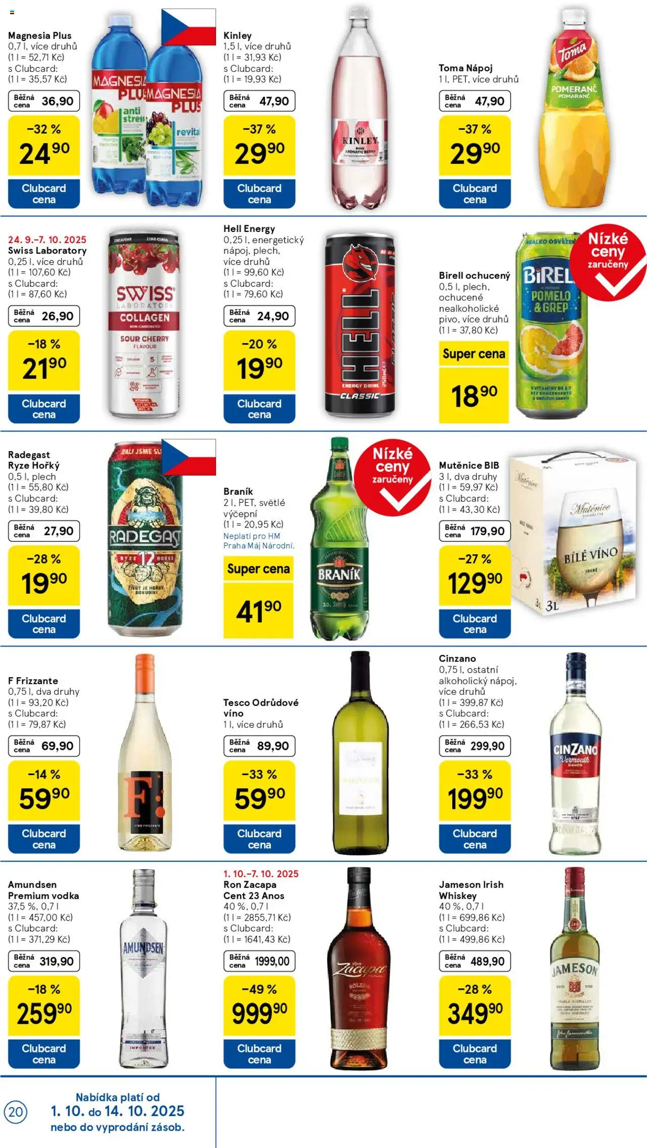 Tesco leták - Hypermarket od 01.10.2025 | Strana: 20 | Produkty: Bílé víno, Pomelo, Víno, Zacapa