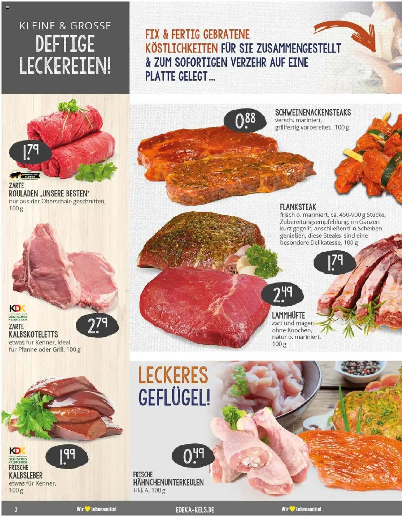Edeka prospekt Ratingen-Hösel	 - gültig ab dem 29.06.2025 | Seite: 2 | Produkte: Kalbsleber, Fleisch