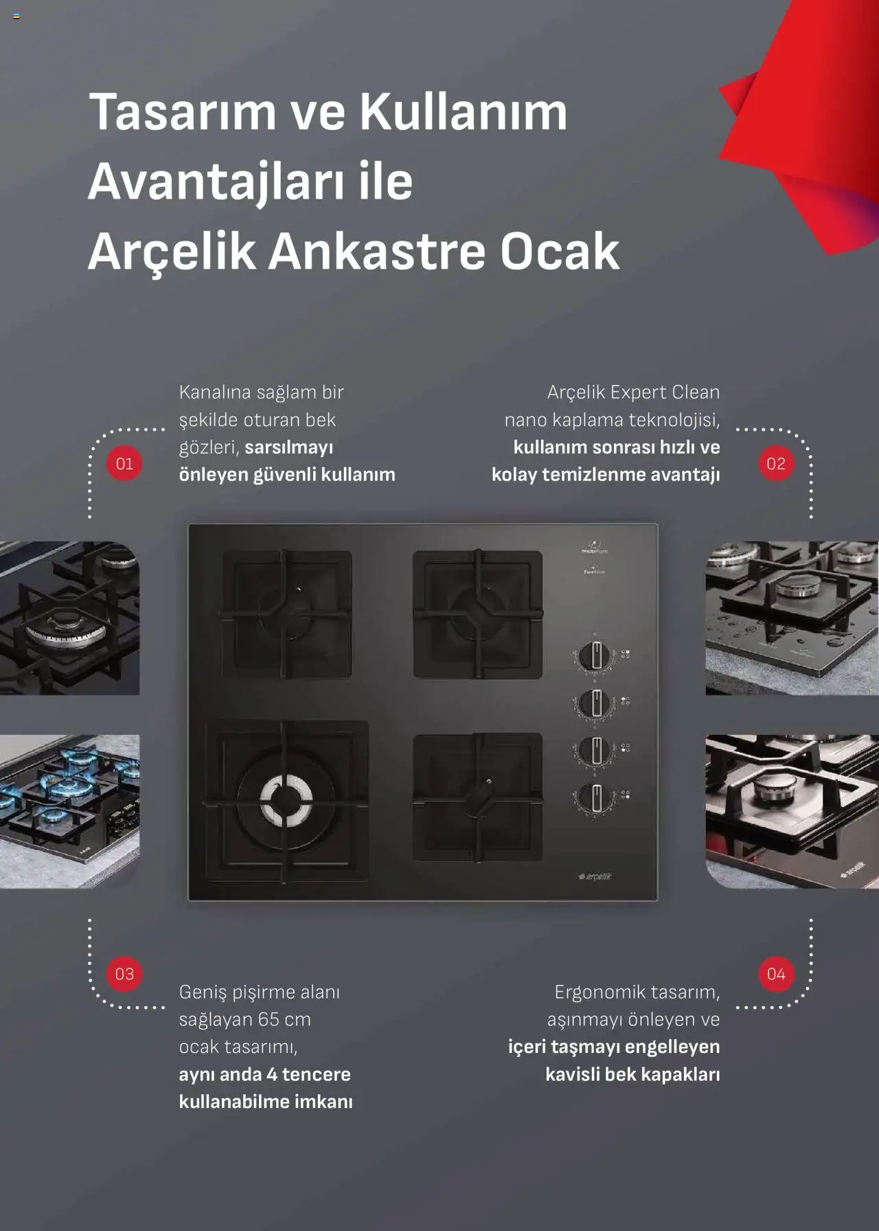 Arçelik Ankastre Kataloğu - 01.10.2025 tarihinden itibaren geçerlidir | Sayfa: 26 | Ürünler: Ocak