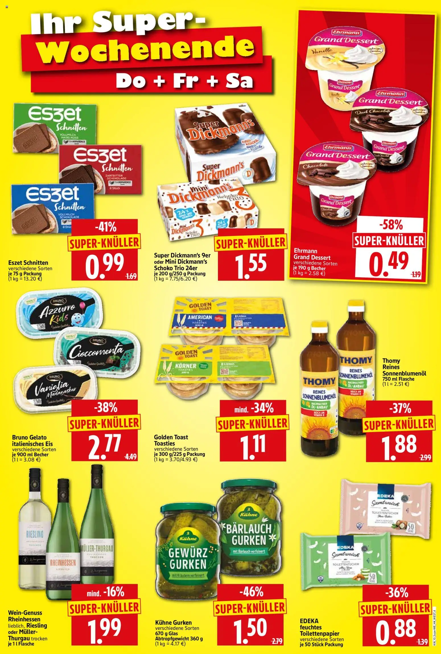 HERKULES Sonderbeilage – gültig ab 05.03.2026 | Seite: 4 | Produkte: Schokolade, Ehrmann grand dessert, Gurken, Toilettenpapier