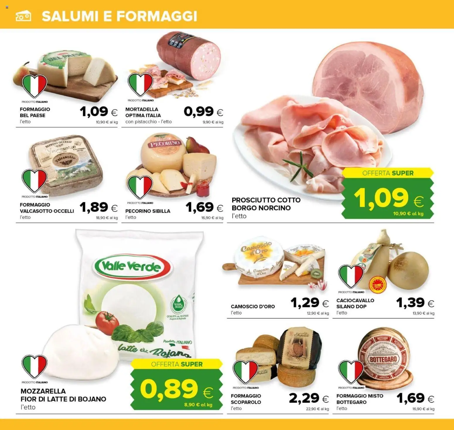 Volantino Oasi del 07.04.2026 | Pagina: 6 | Prodotti: Mozzarella, Formaggio, Prosciutto, Mortadella