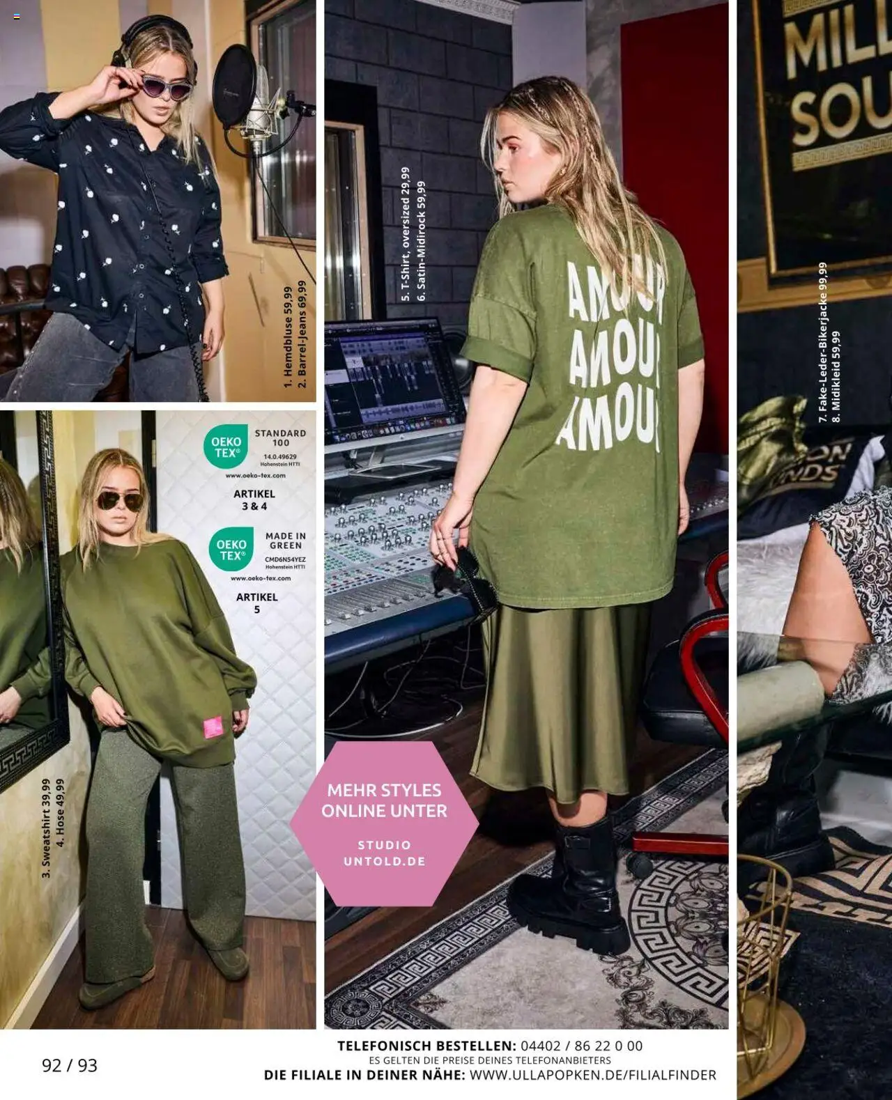 Ulla Popken Prospekt 	 – gültig ab 01.10.2025 | Seite: 92 | Produkte: Hemdbluse, Midikleid, Sweatshirt, Hose