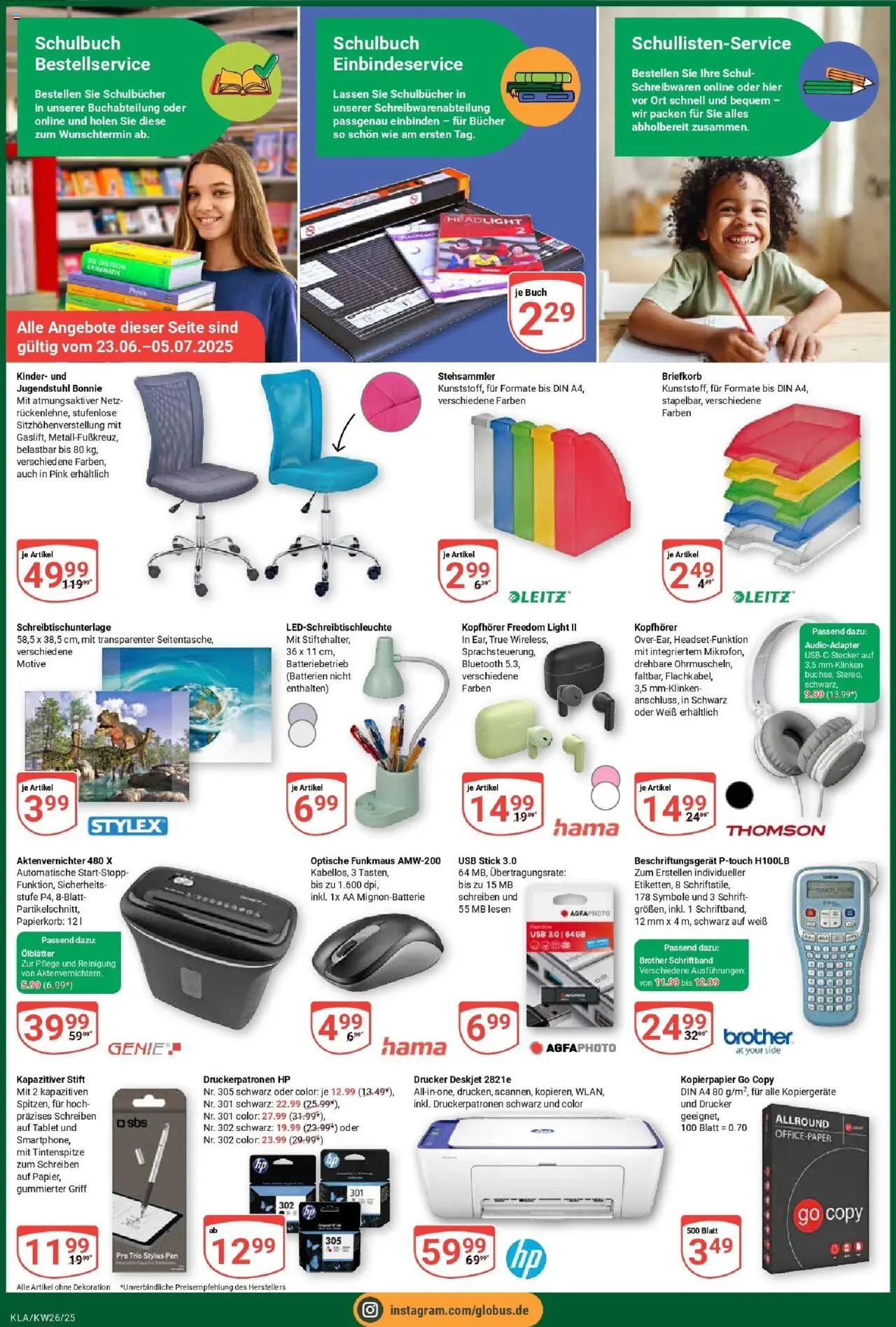 Globus prospekt Kaiserslautern	 - gültig ab dem 22.06.2025 | Seite: 4 | Produkte: HP, Batterien, Usb stick, Kopfhörer
