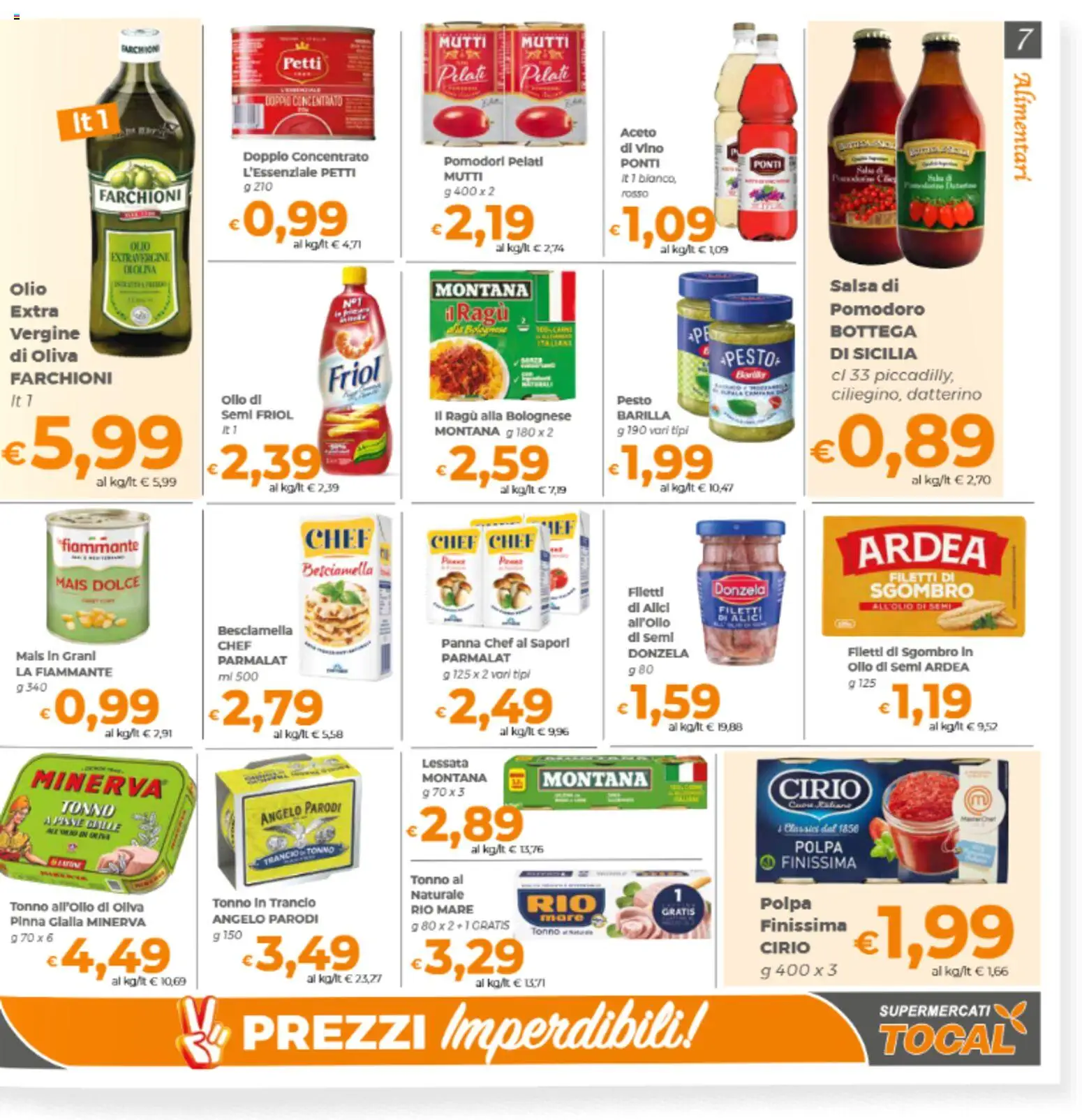Volantino Tocal del 06.03.2026 | Pagina: 7 | Prodotti: Pomodoro, Tonno, Besciamella, Alici