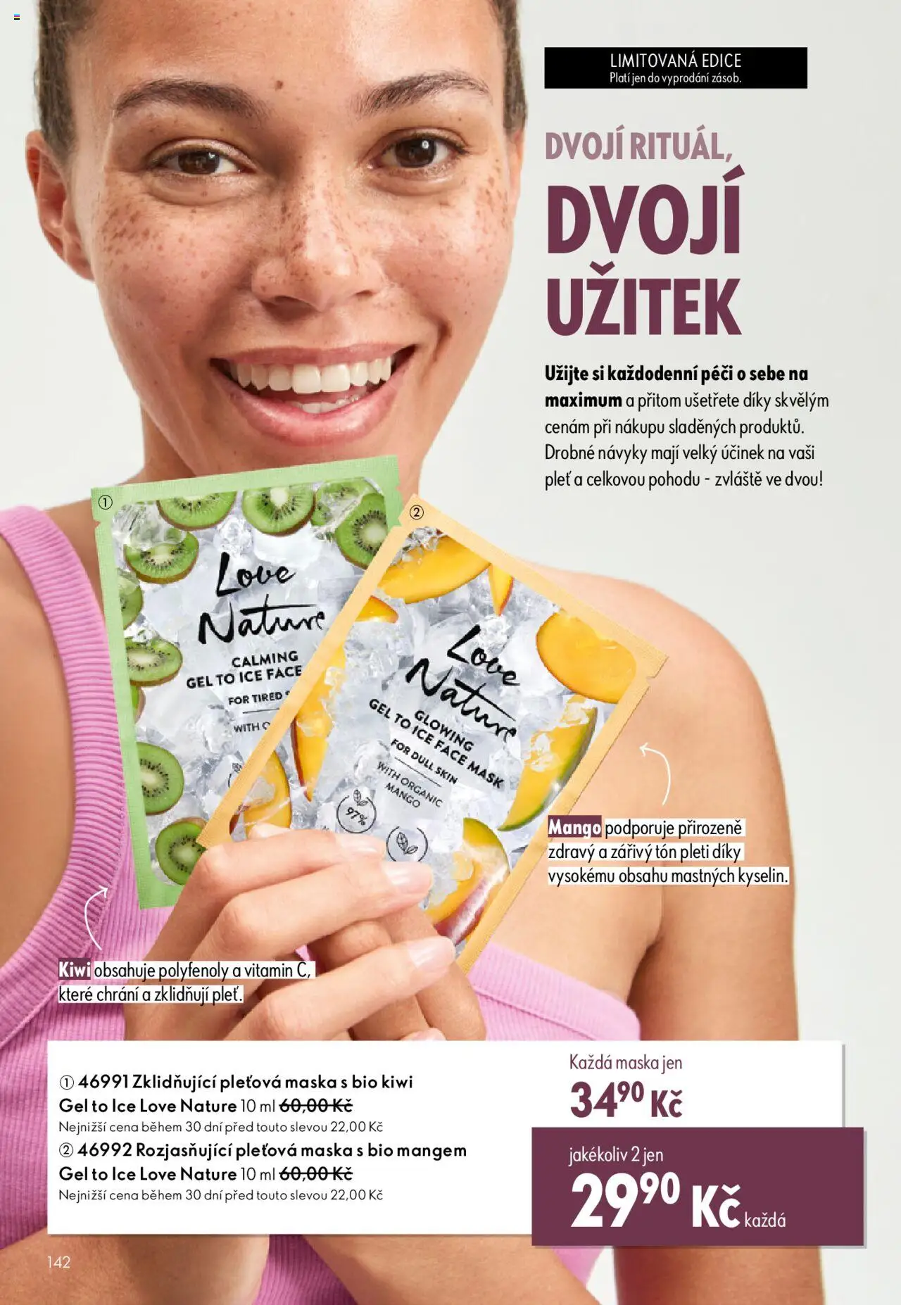 Oriflame katalog č.14/2025 od 01.10.2025 | Strana: 142 | Produkty: Pleťová maska, Mango, Kiwi, Maska