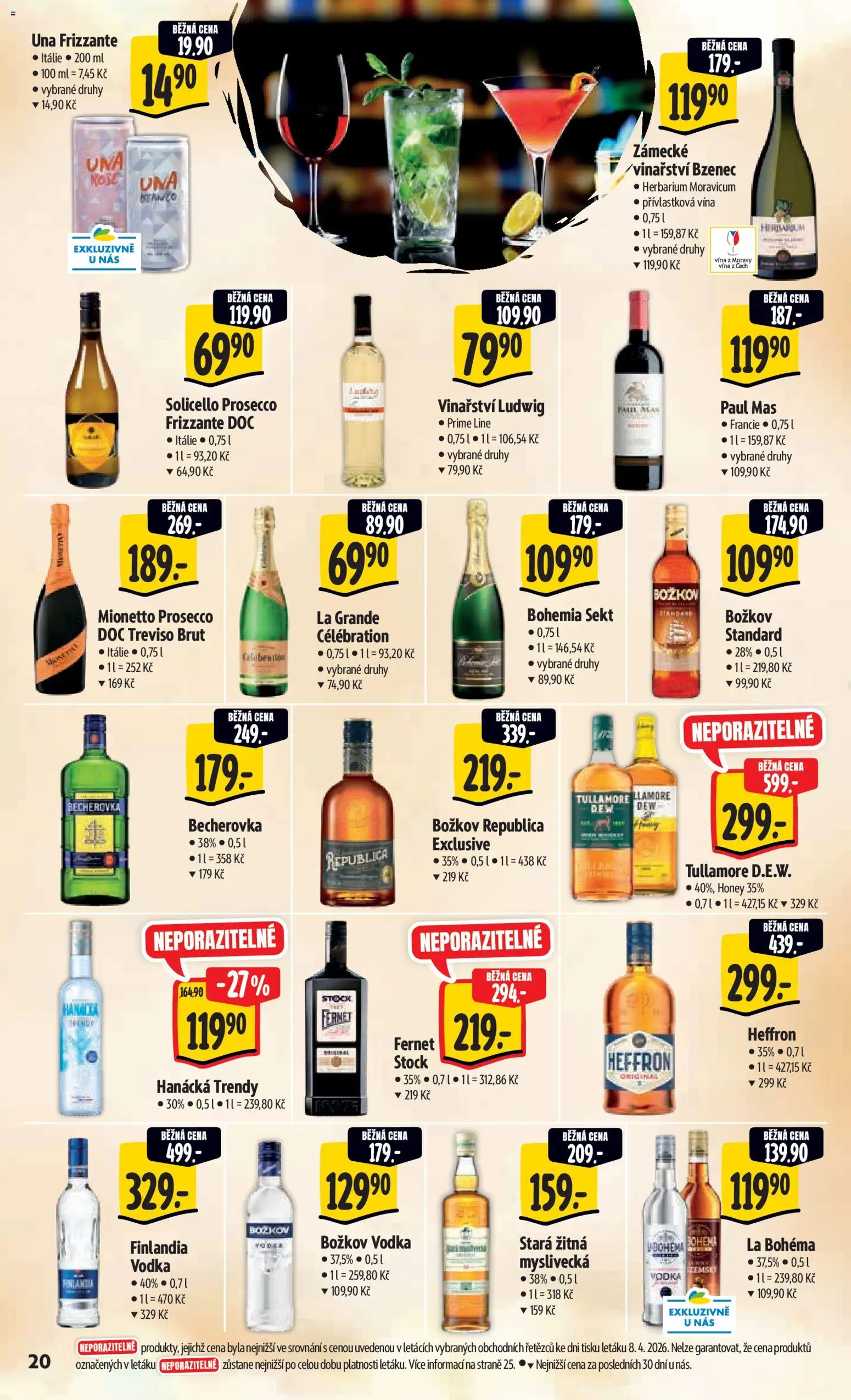 Albert leták - Hypermarket od 15.04.2026 | Strana: 28 | Produkty: Mionetto, Vodka, Sekt, Božkov