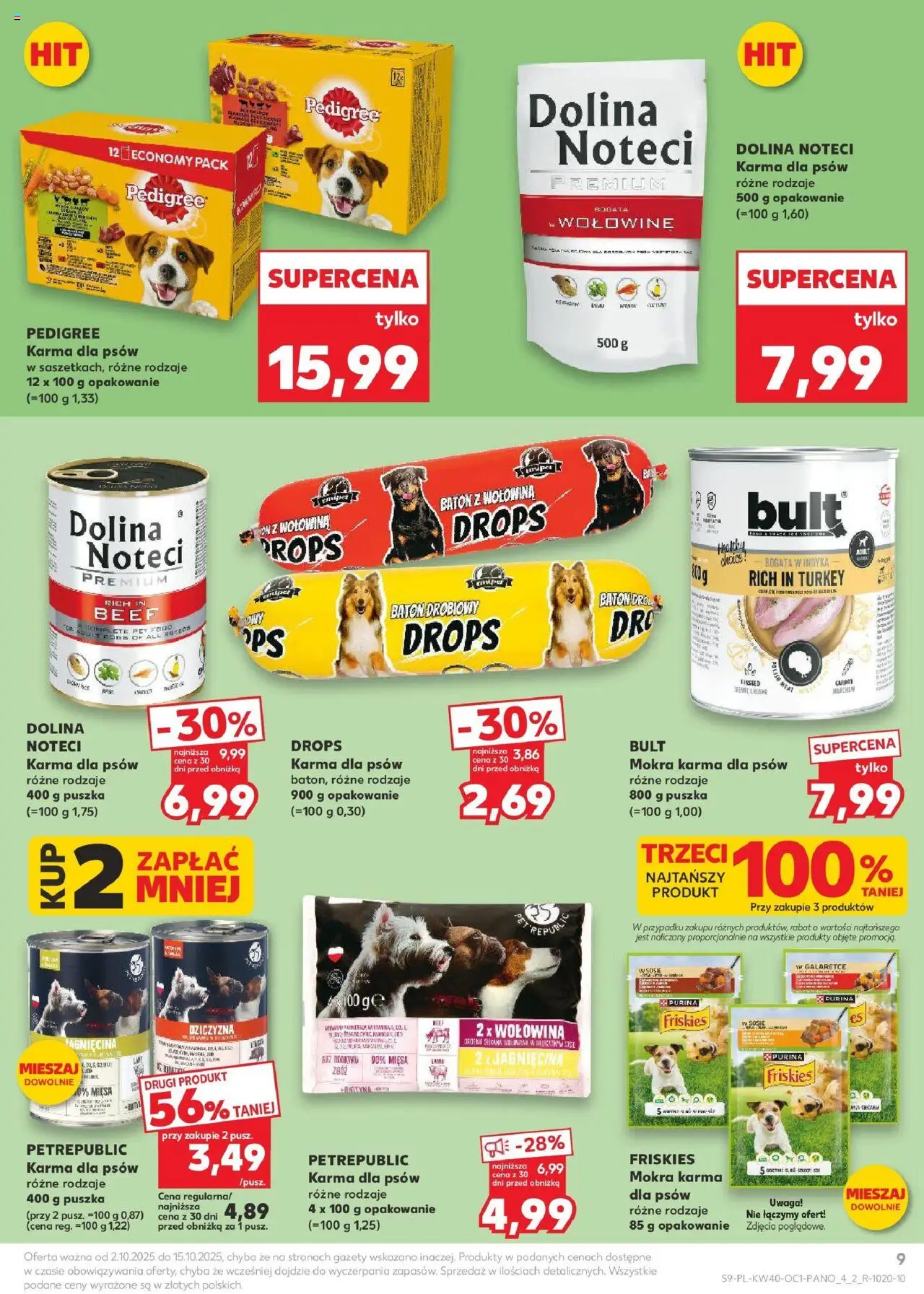 Kaufland gazetka - Zwierzęta od 02.10.2025 | Strona: 9 | Produkty: Jagnięcina, Baton, Wołowina, Karma dla psów