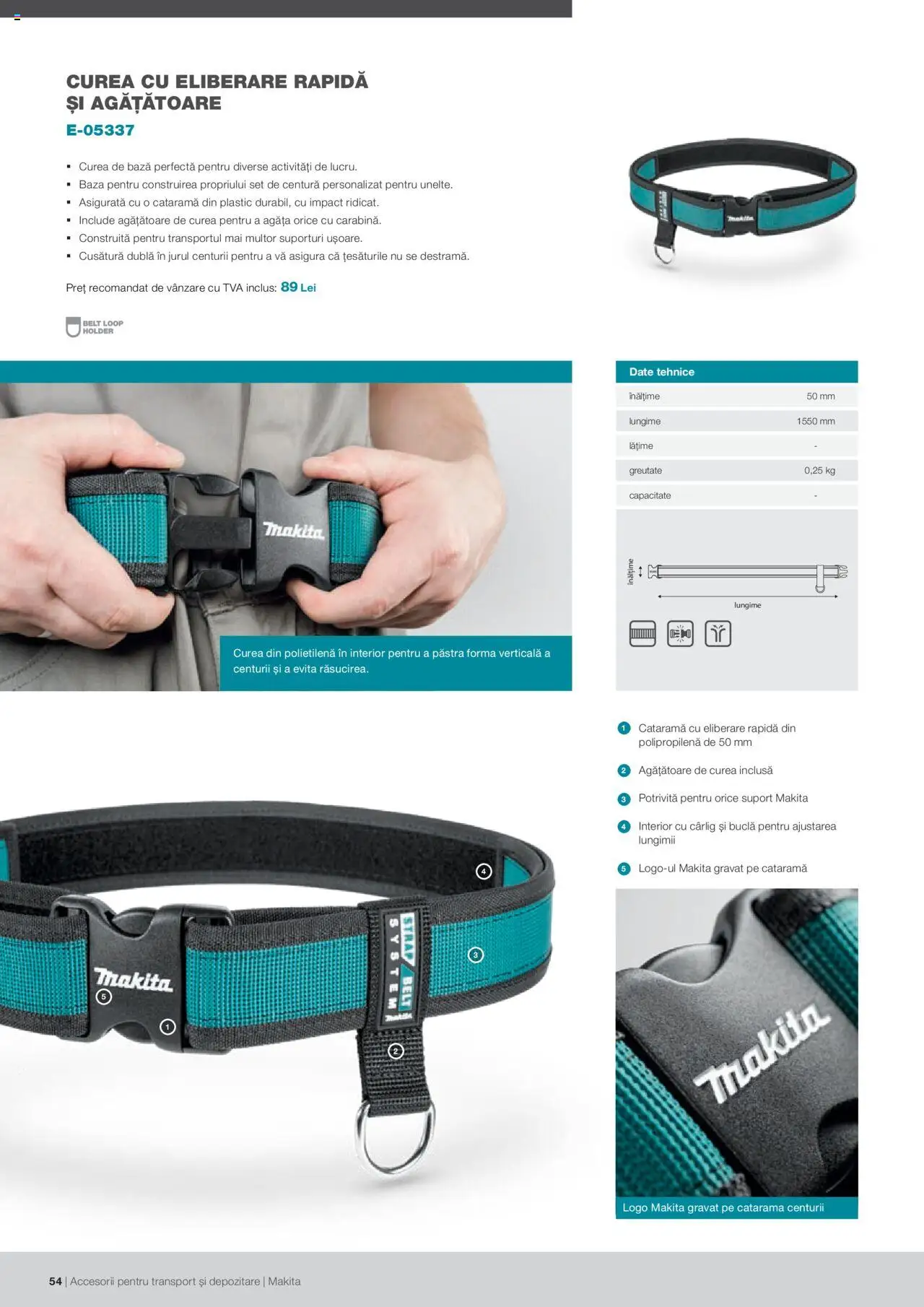 Makita catalog - Accesorii pentru transport si depozitare   – valabil de la 06.09.2021 | Pagină: 54